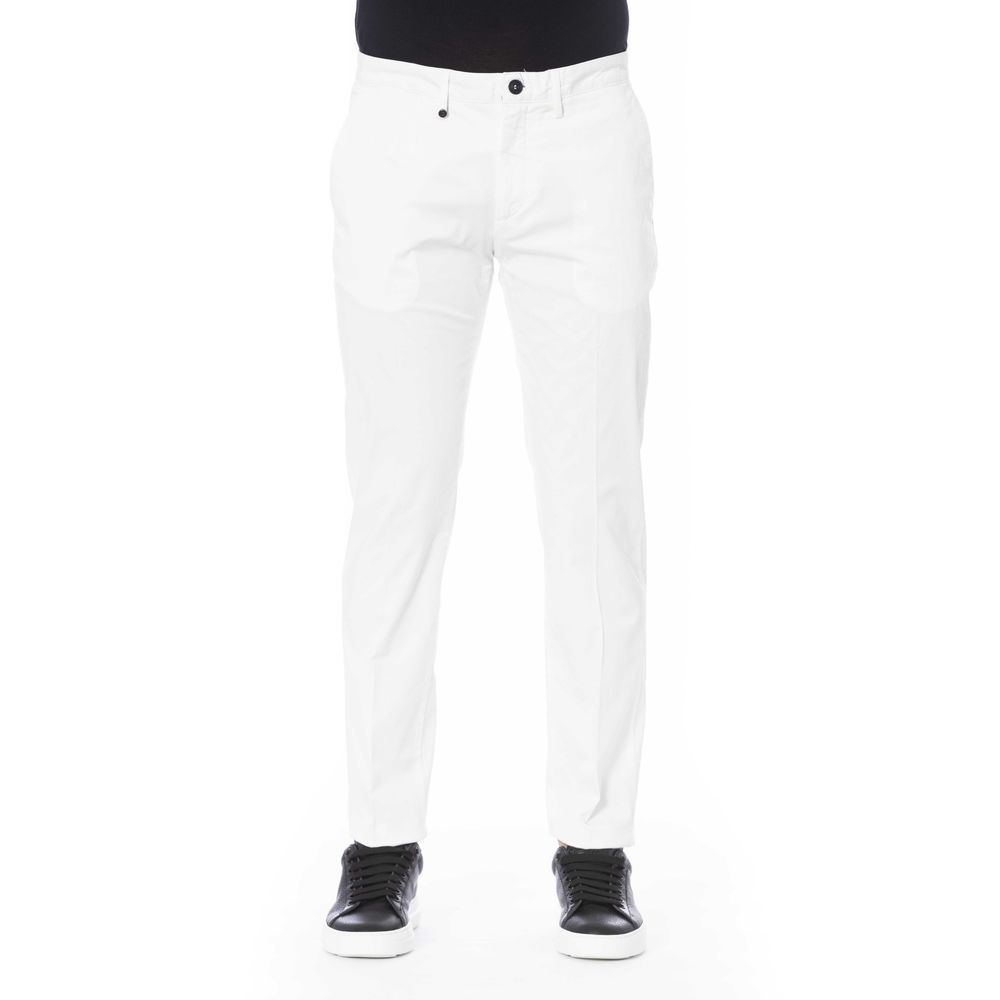 Distretto12 White Cotton Jeans & Pant