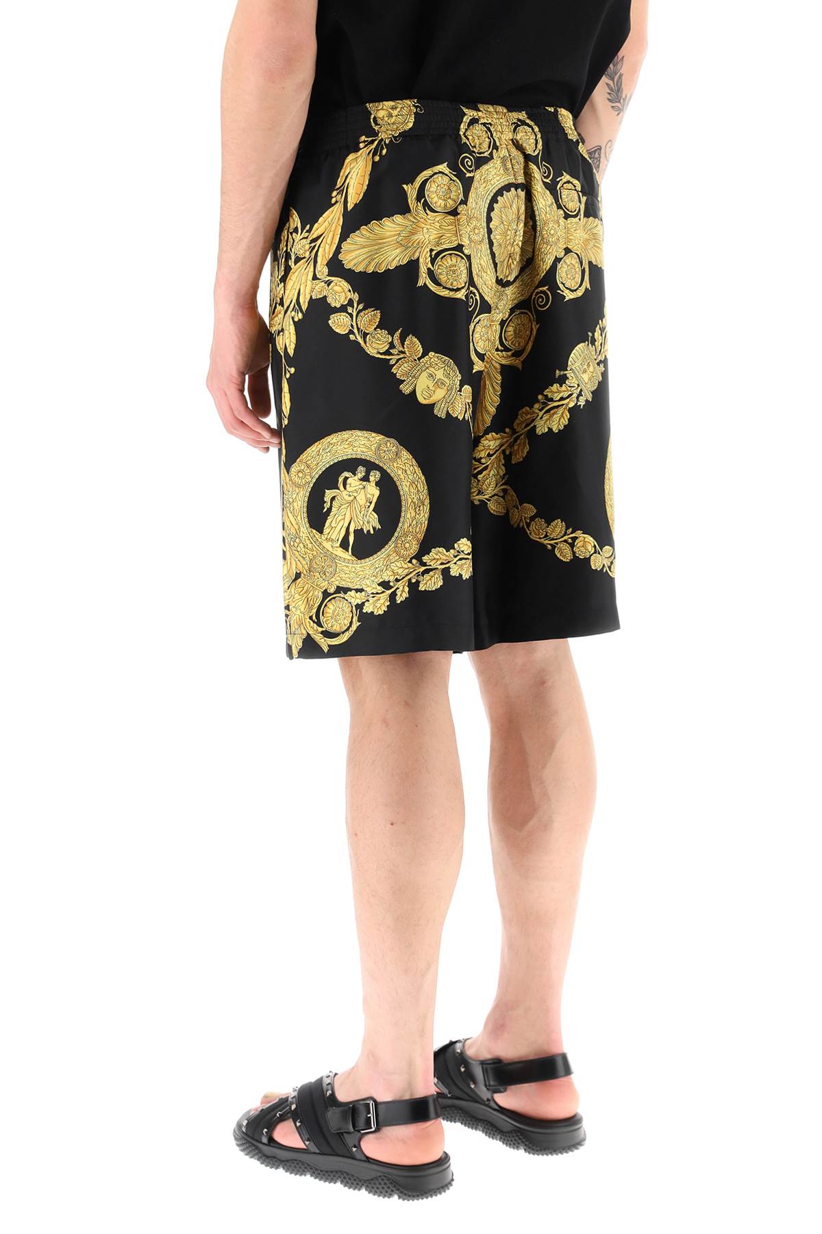 Versace maschera baroque silk shorts