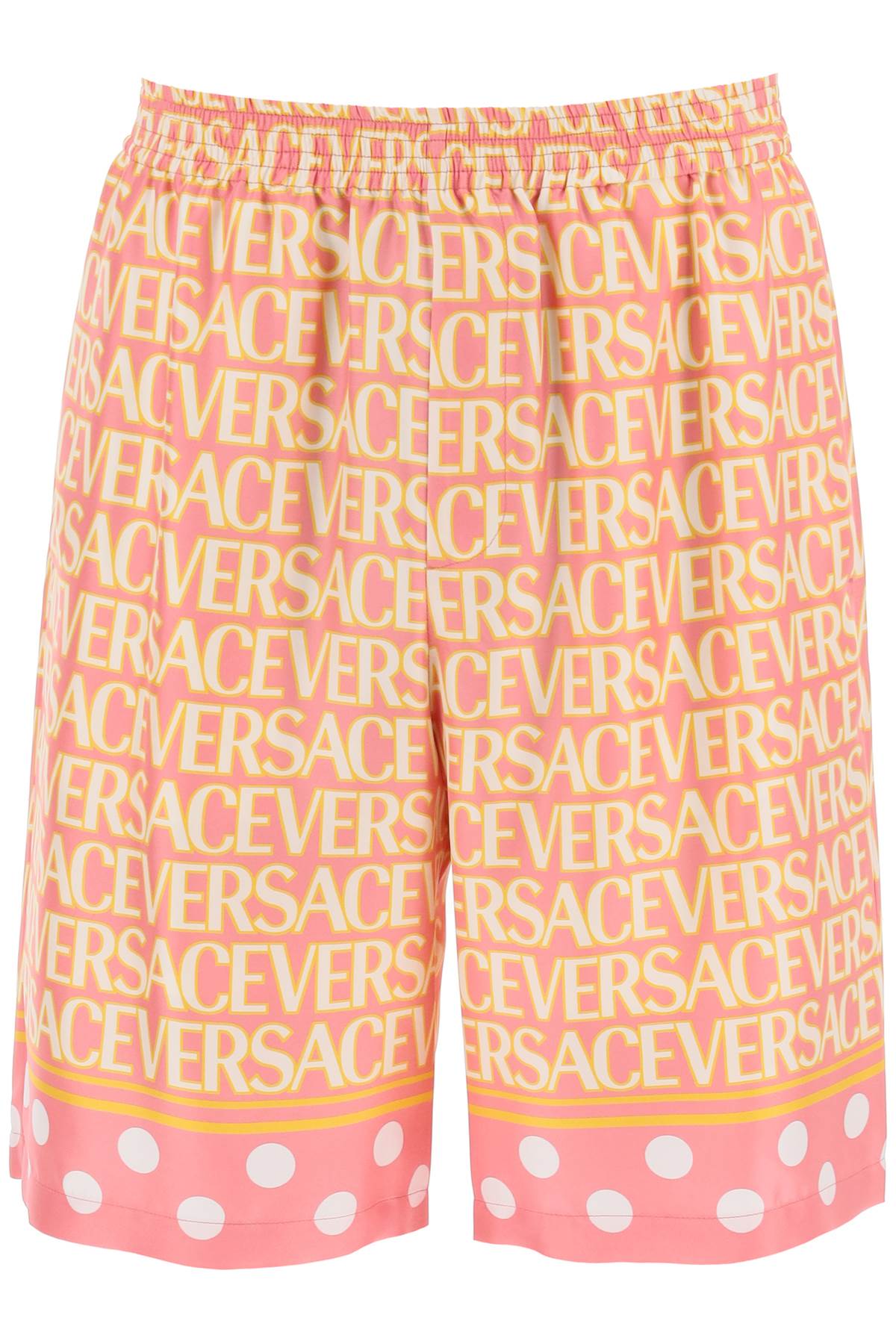 Versace versace allover silk shorts