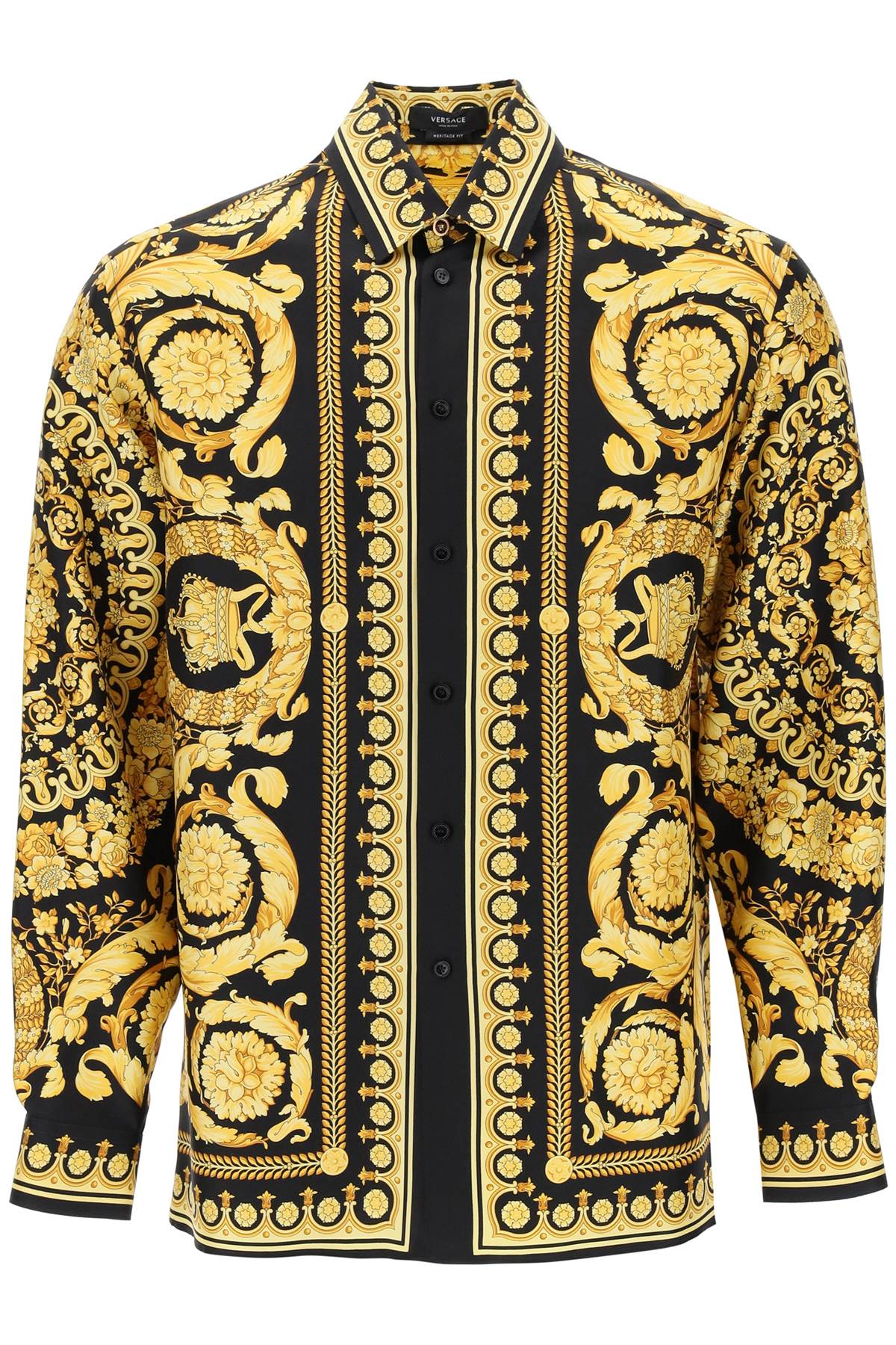 Versace barocco print silk shirt