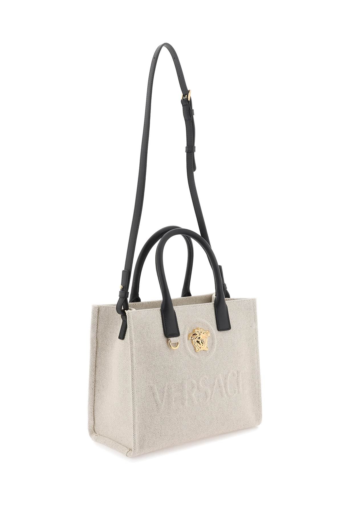 Versace canvas 'la medusa' small tote bag