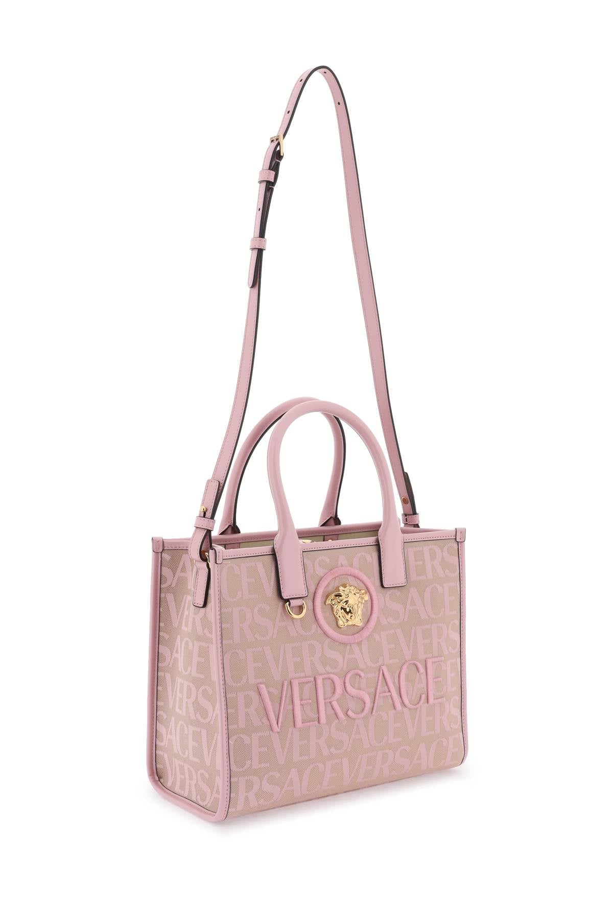 Versace versace allover small tote bag