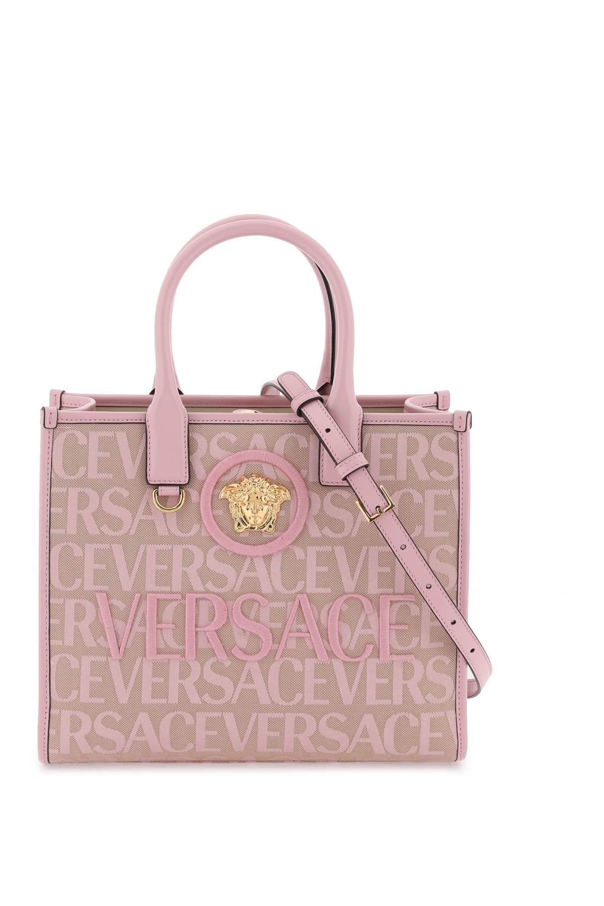 Versace versace allover small tote bag