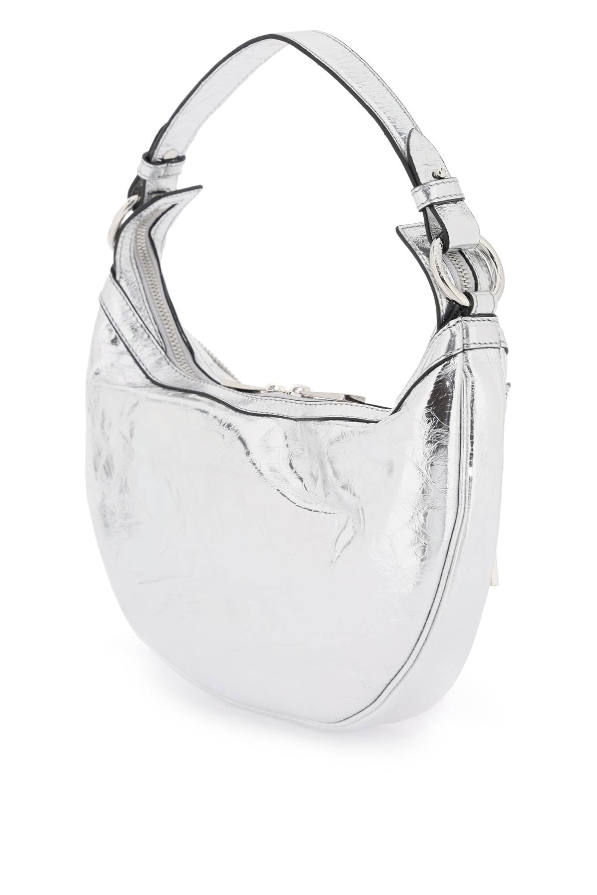 Versace metallic leather 'repeat' hobo bag