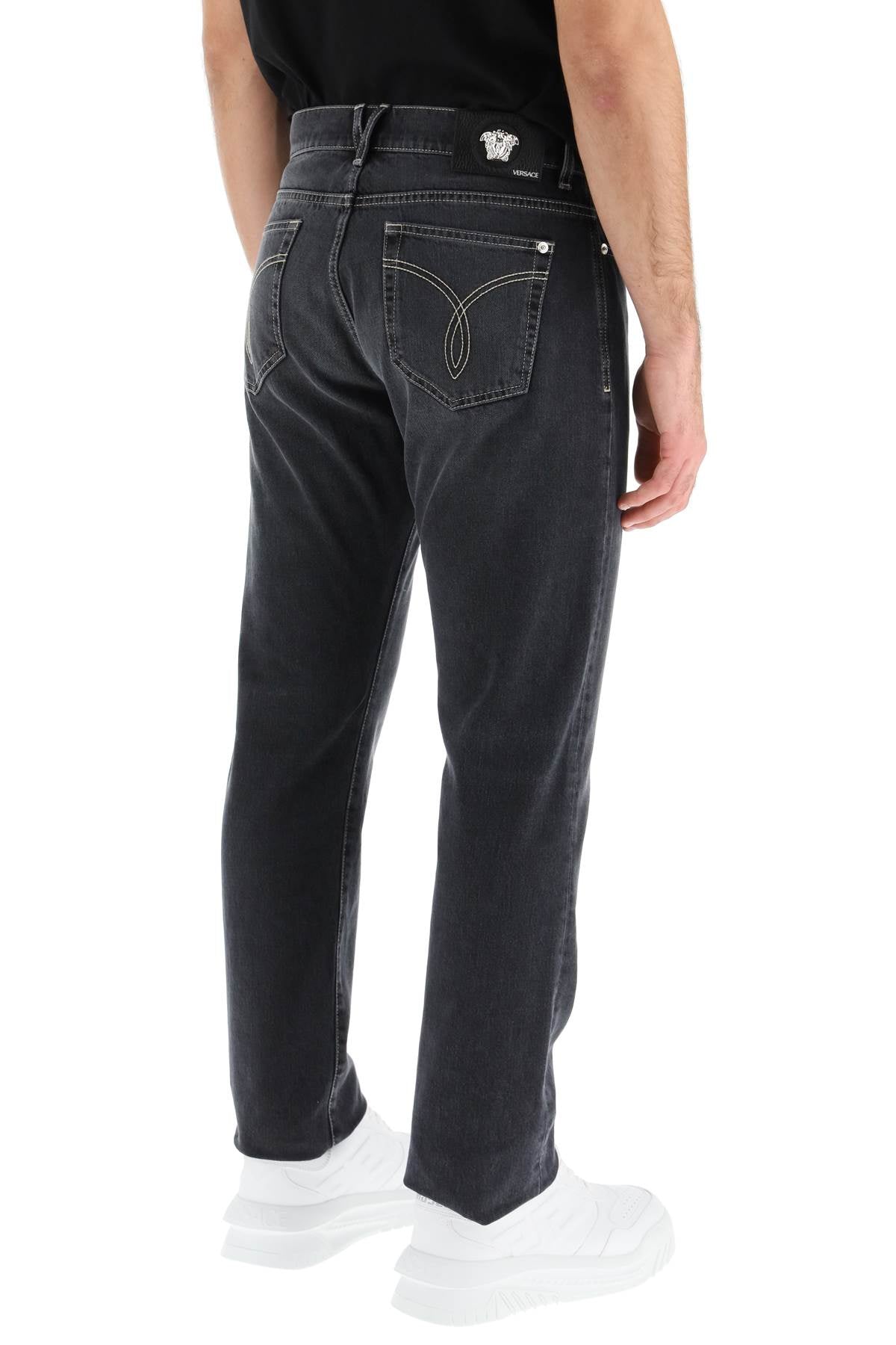 Versace la medusa straight jeans