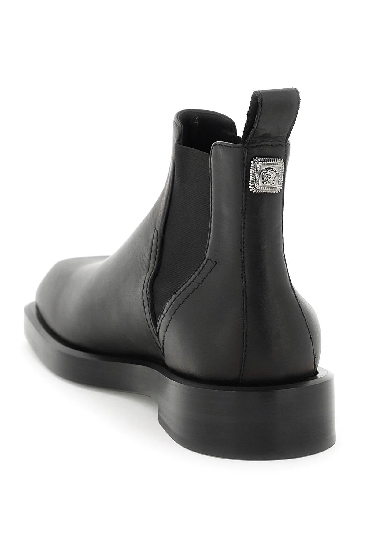 Versace chelsea boots with squared toe