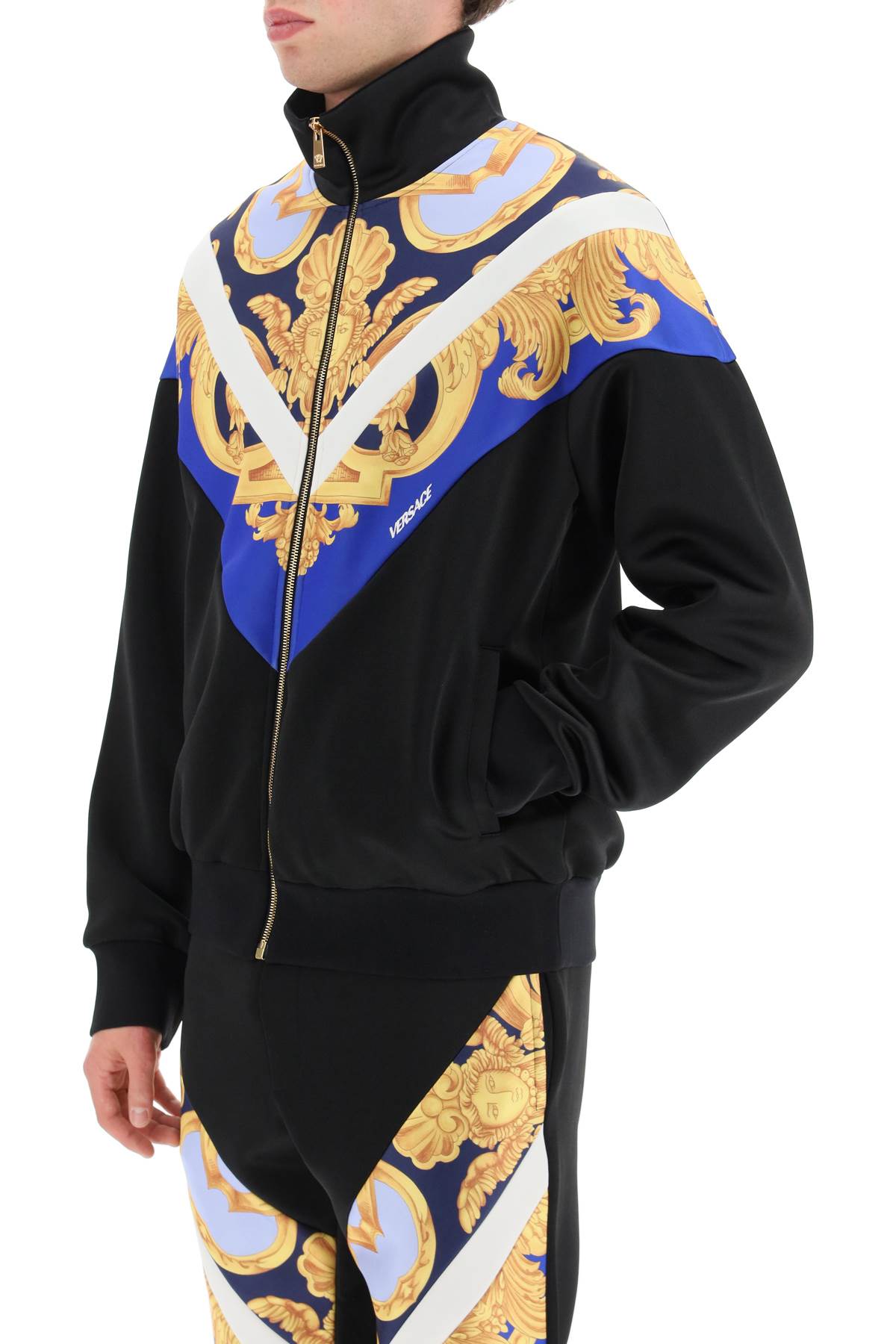 Versace barocco 660 zip-up sweatshirt