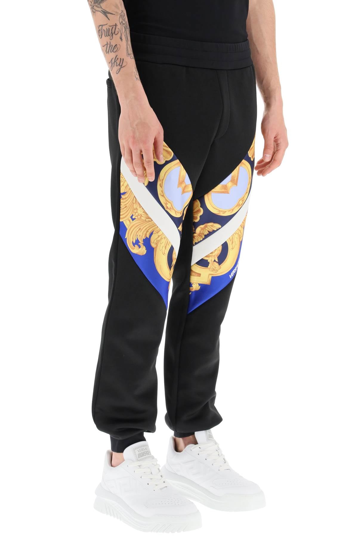 Versace interlock track pants with barocco 660 inserts