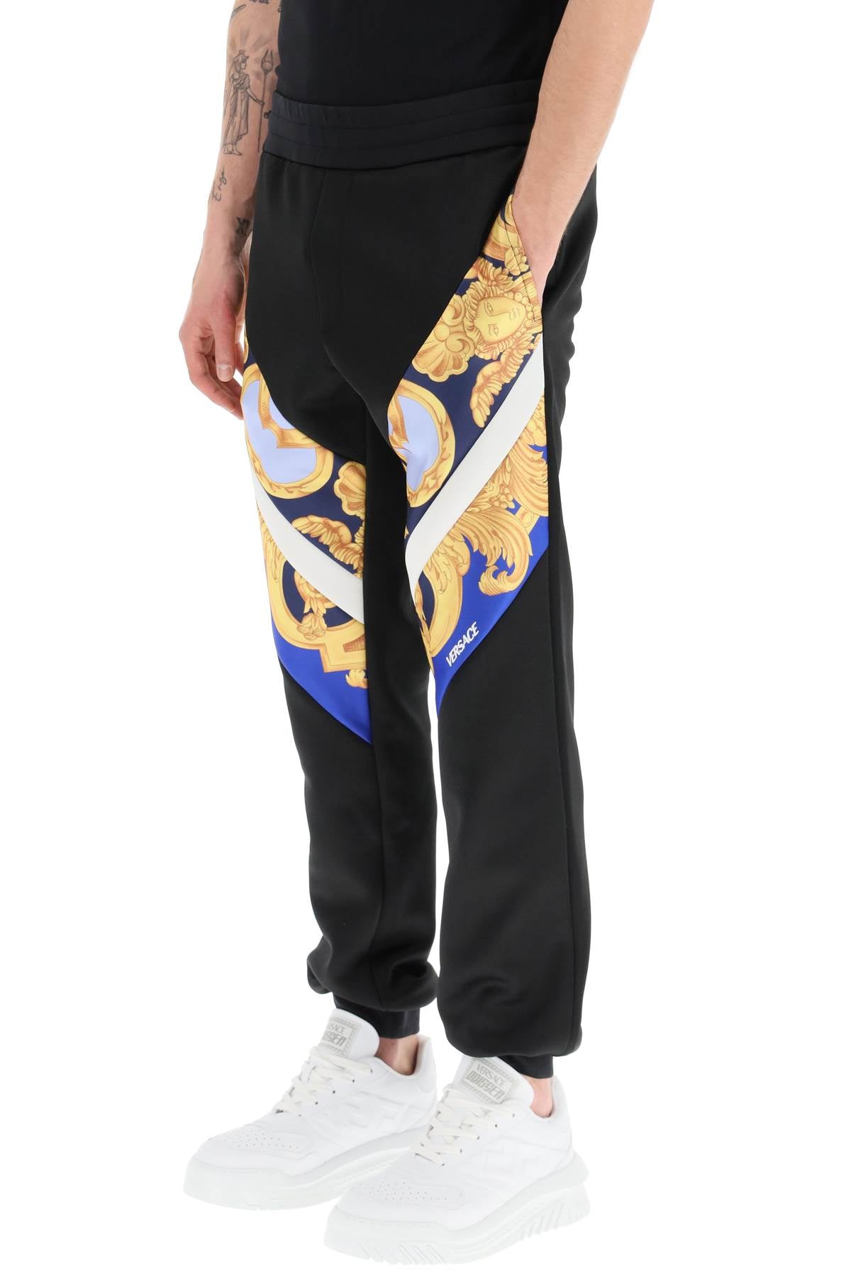 Versace interlock track pants with barocco 660 inserts