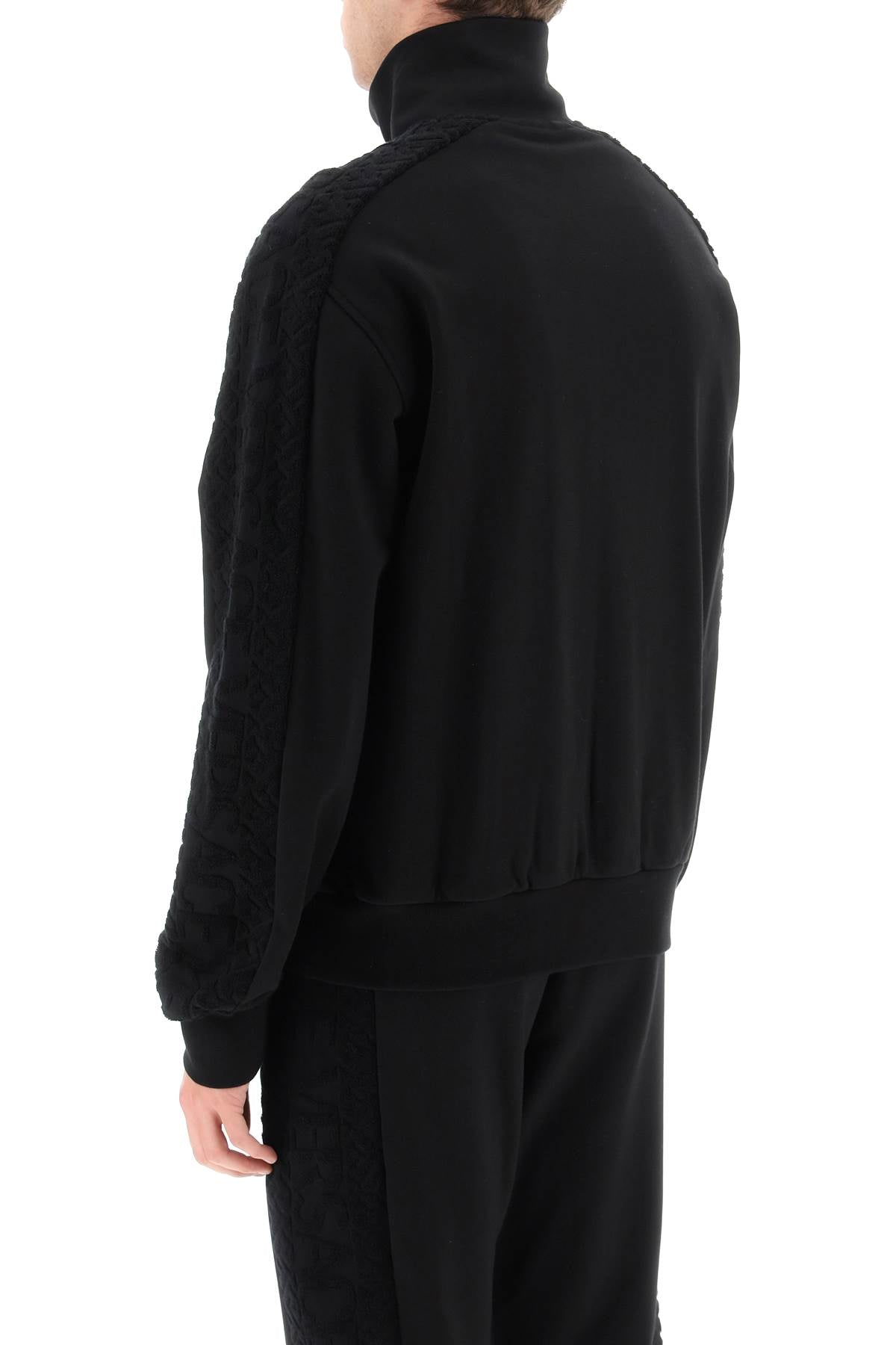 Versace full zip sweatshirt with terry greca