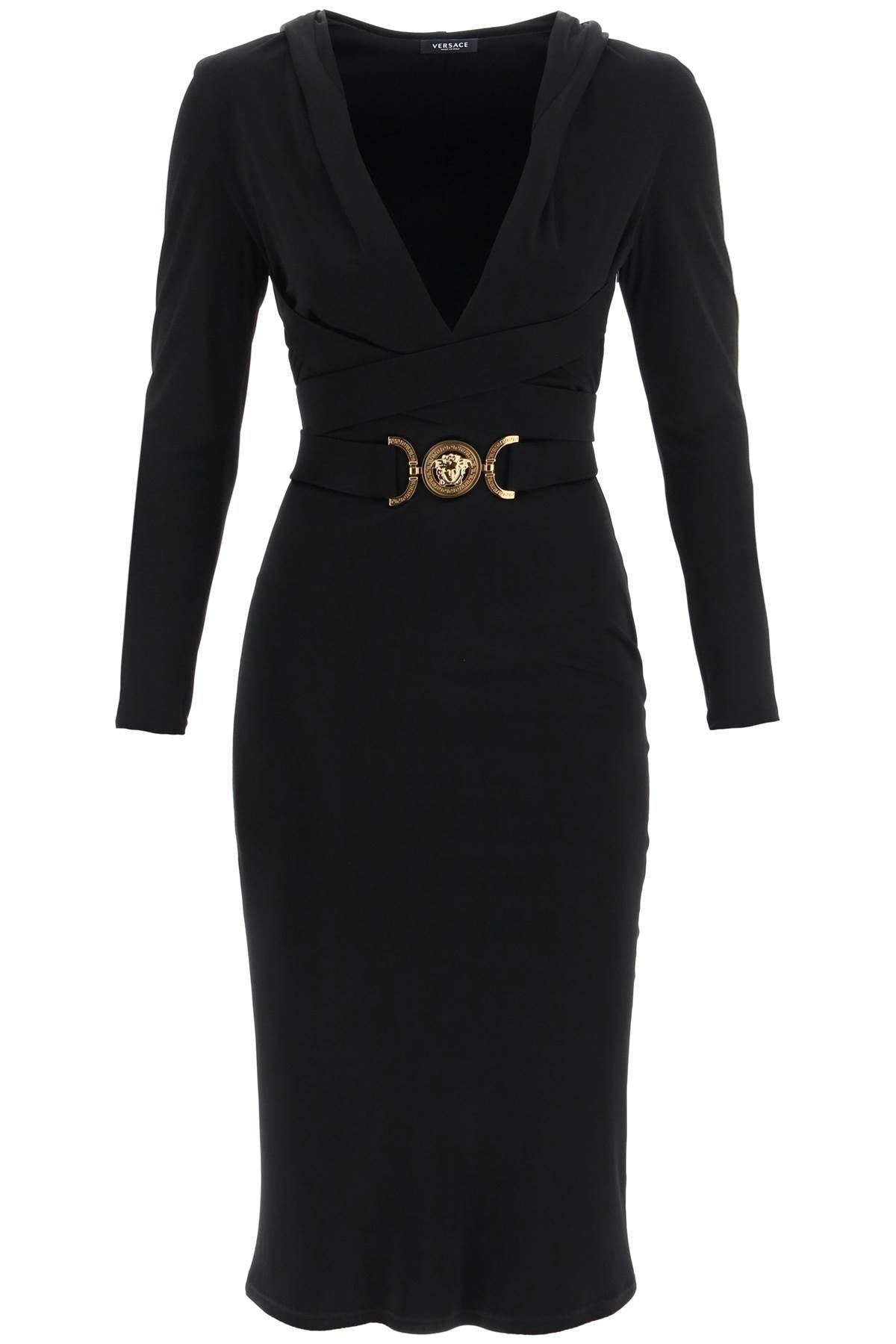 Versace 'medusa biggie' hooded jersey dress