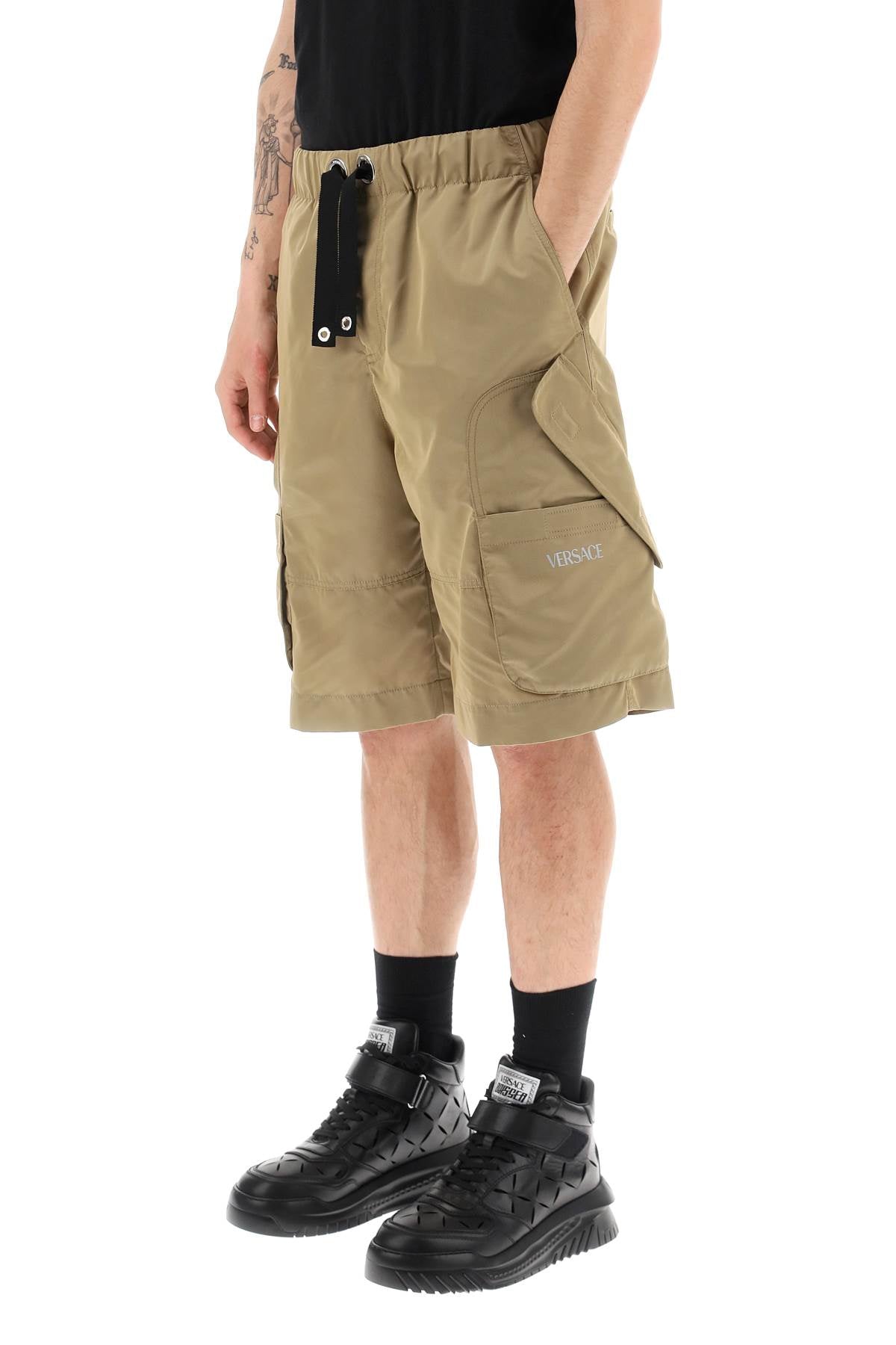 Versace oversized nylon cargo shorts