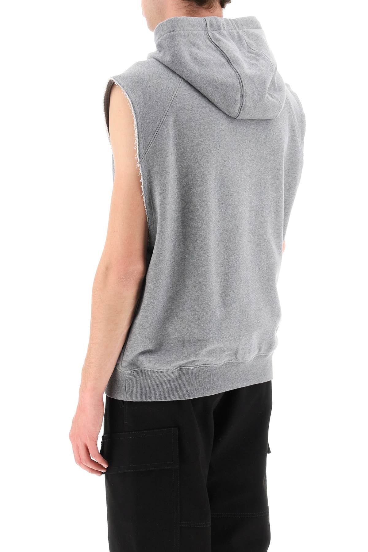 Versace la maschera logo sleeveless hoodie