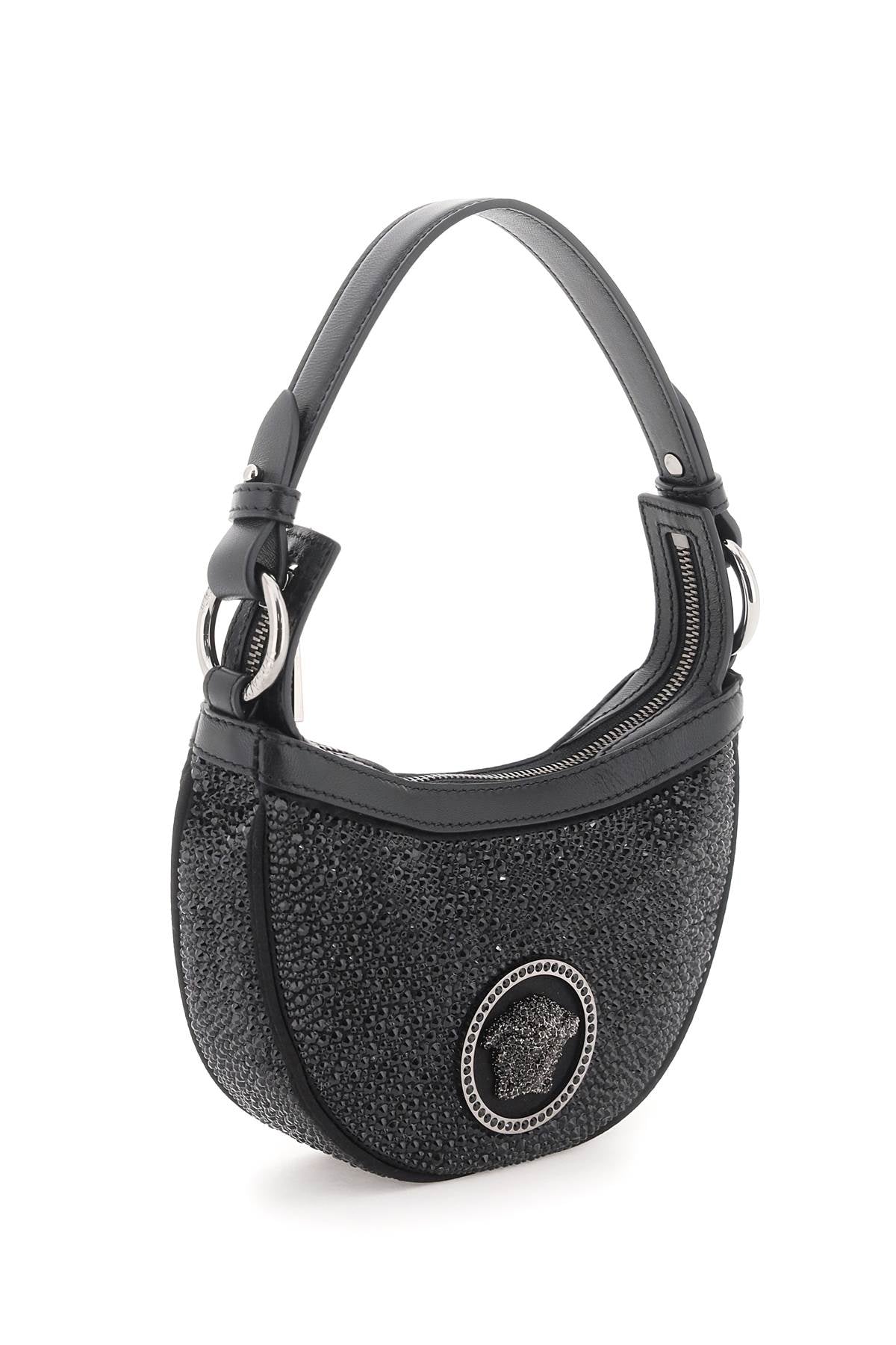 Versace 'repeat' crystal mini hobo bag