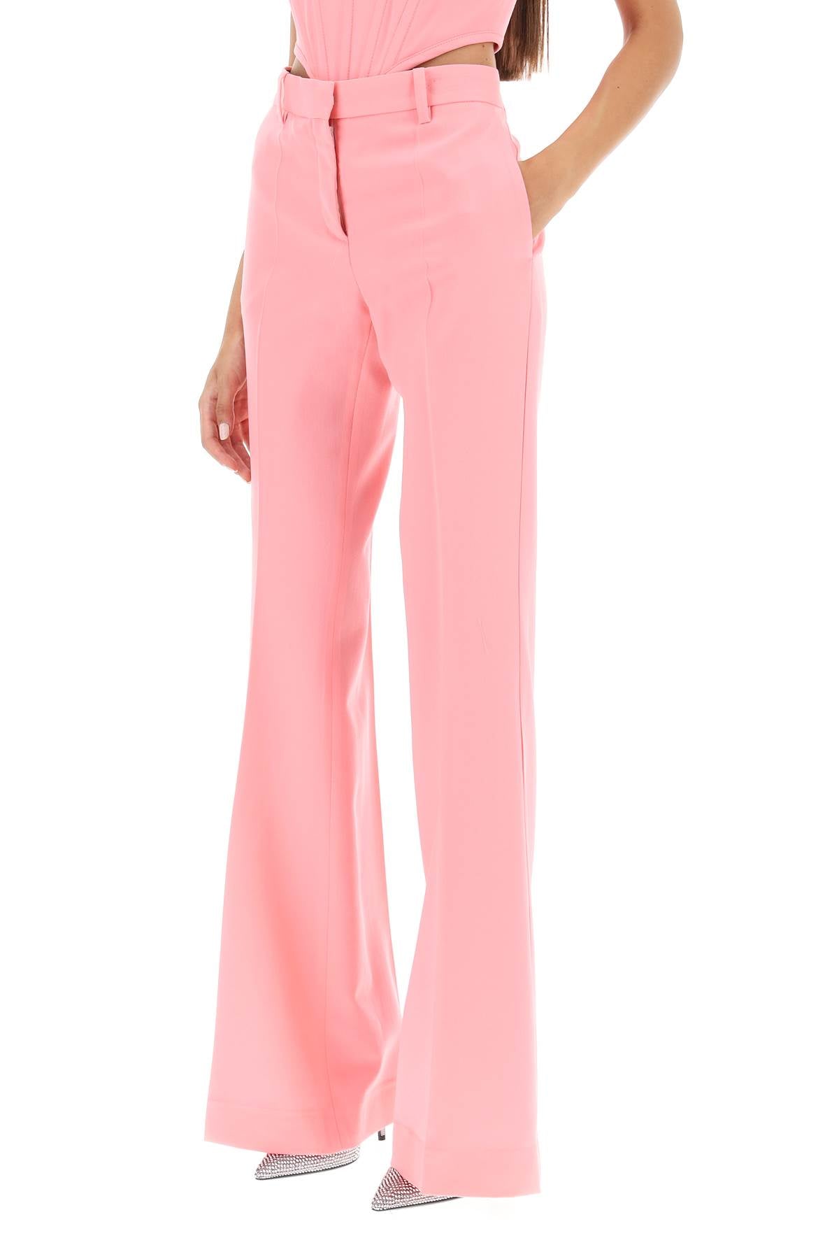 Versace low waisted flared trousers