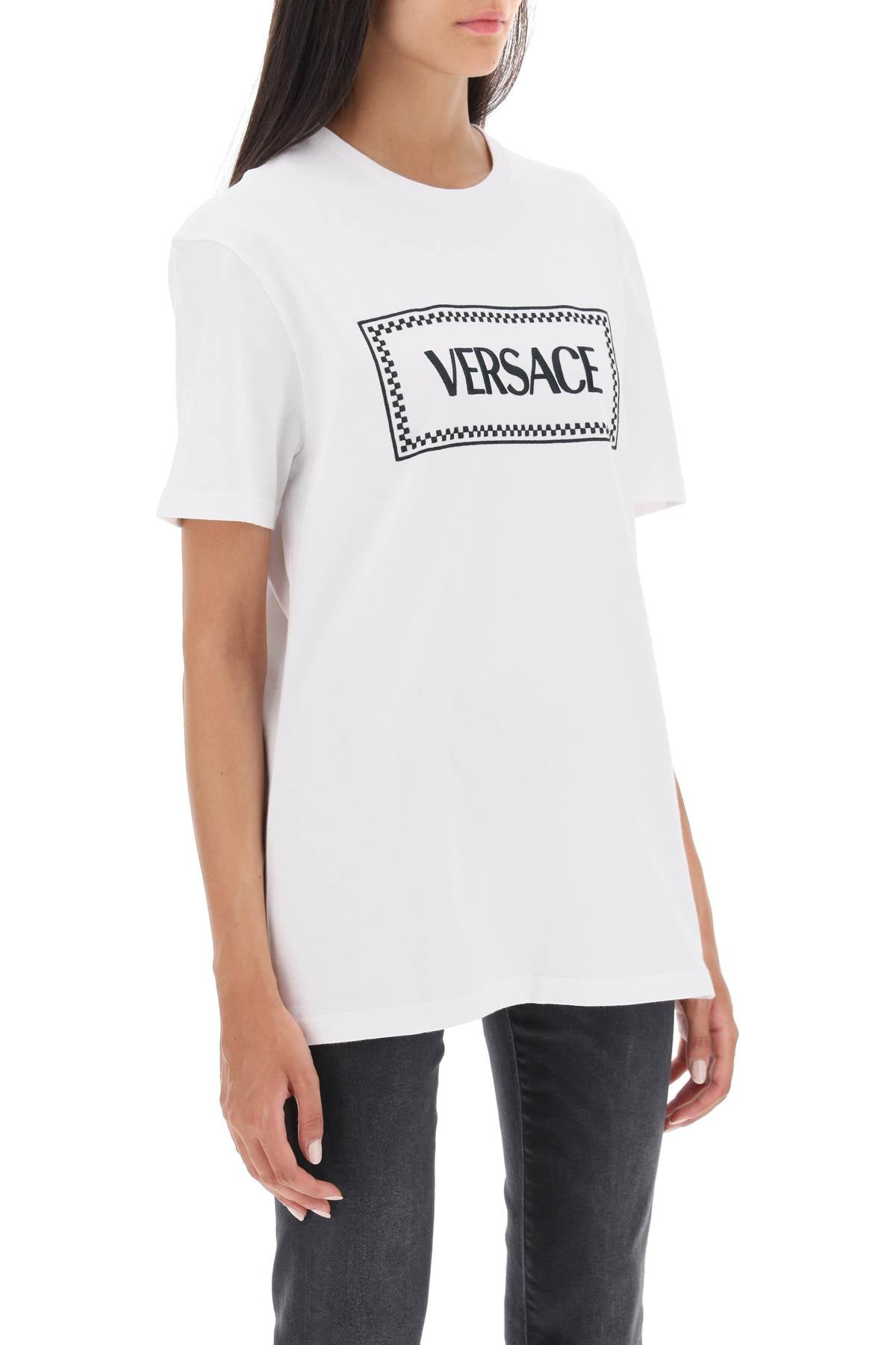 Versace t-shirt with logo embroidery