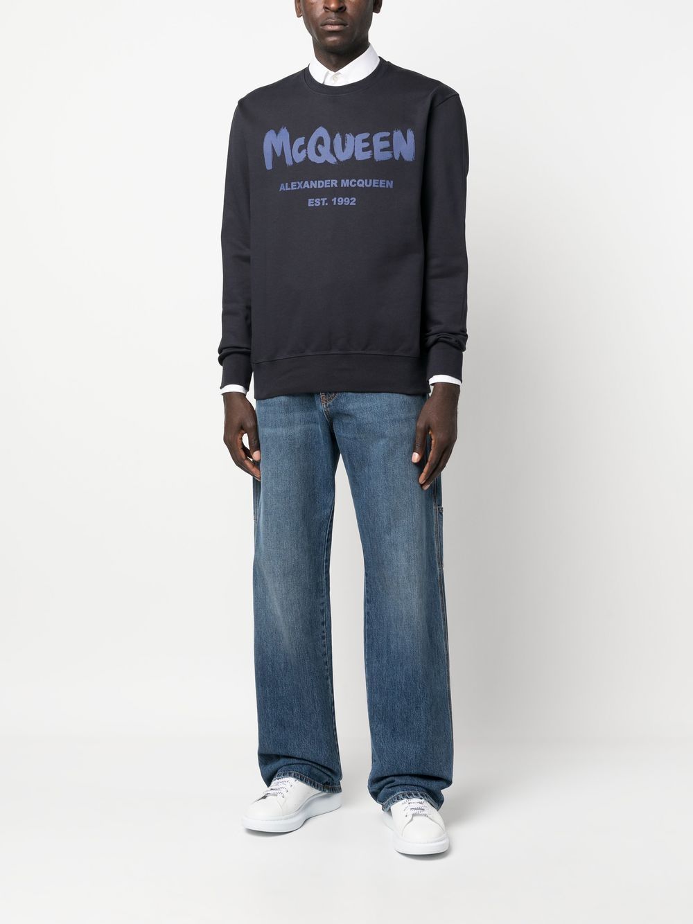 Alexander McQueen Sweaters Blue