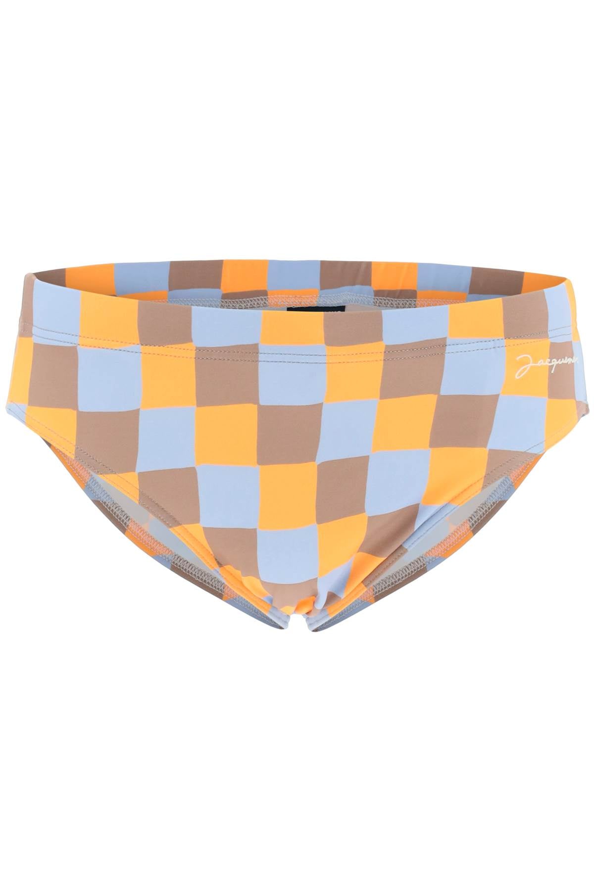 Jacquemus 'orange damier' swim briefs