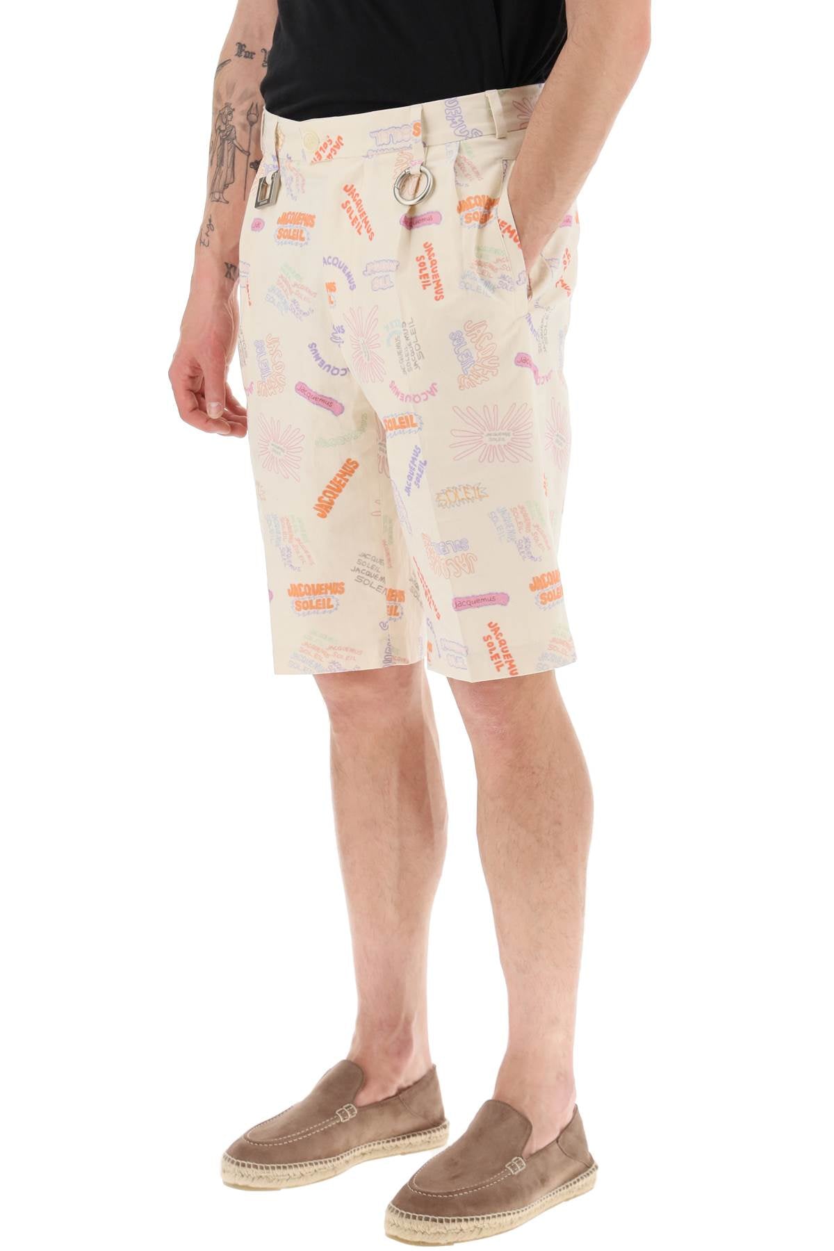 Jacquemus all-over logo lettering shorts