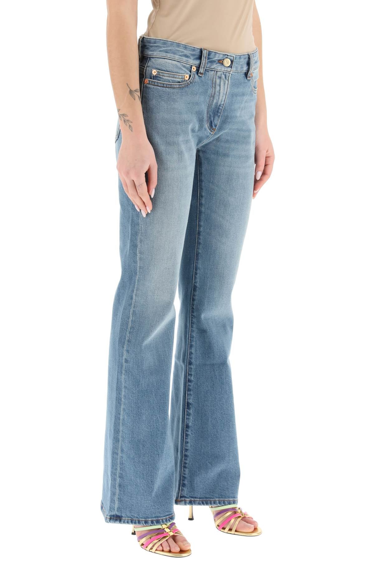 Valentino vlogo chain flared jeans