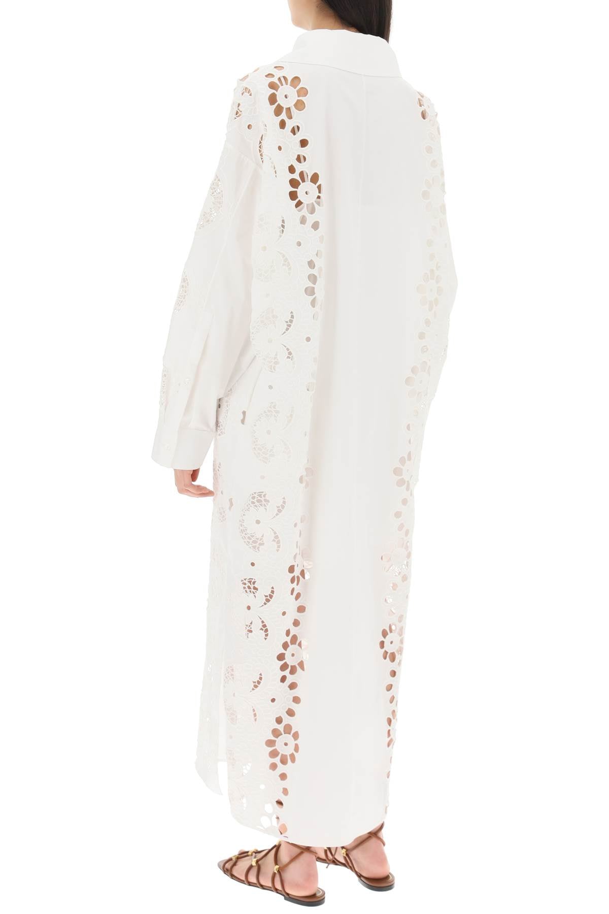 Valentino maxi dress in valentino broderie infinie flower