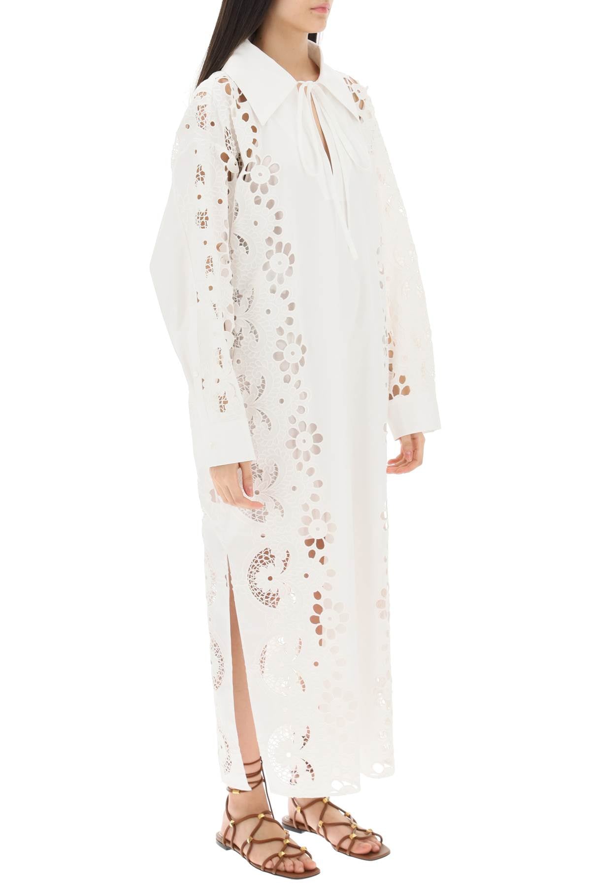 Valentino maxi dress in valentino broderie infinie flower