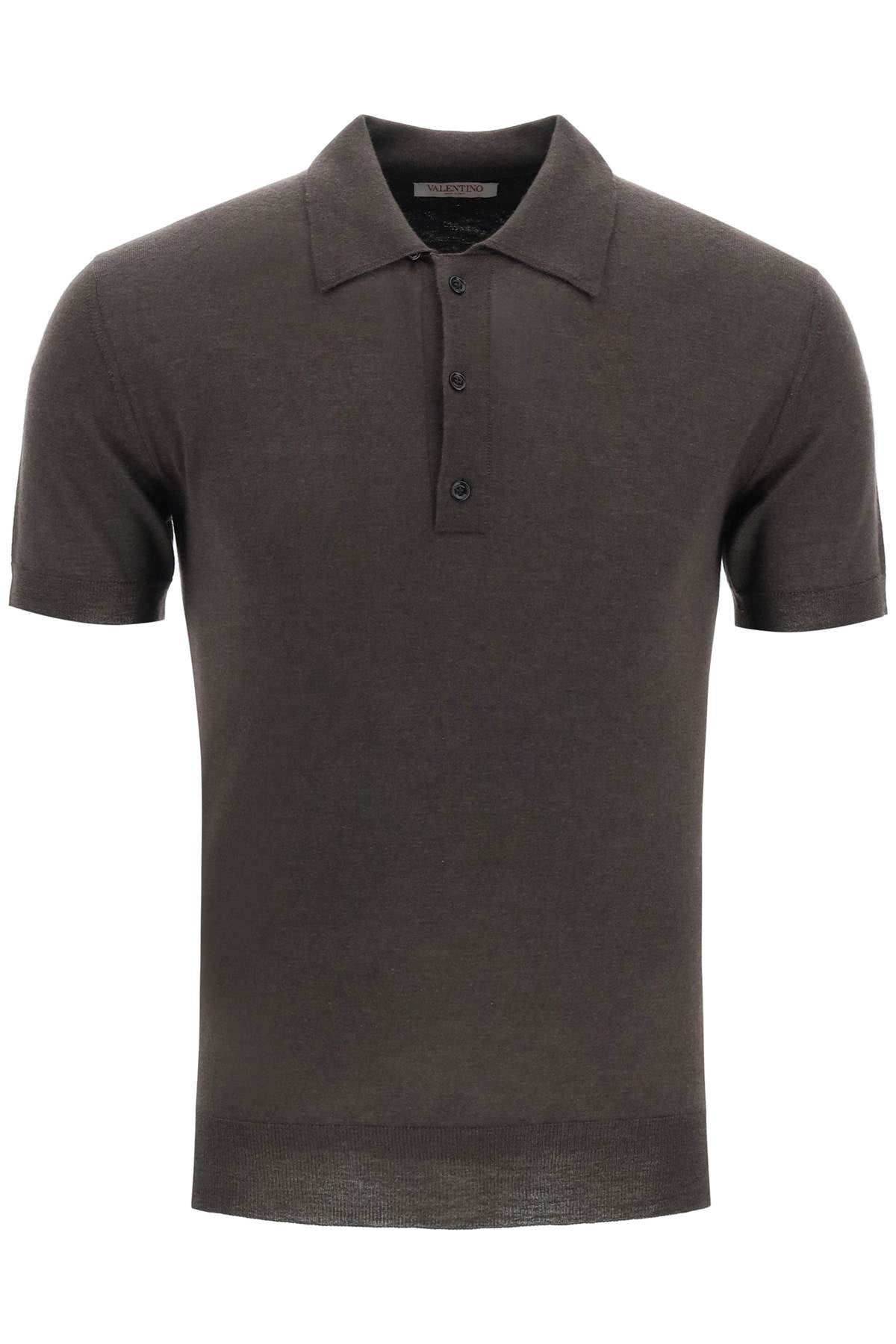 Valentino cashmere and silk knit polo shirt
