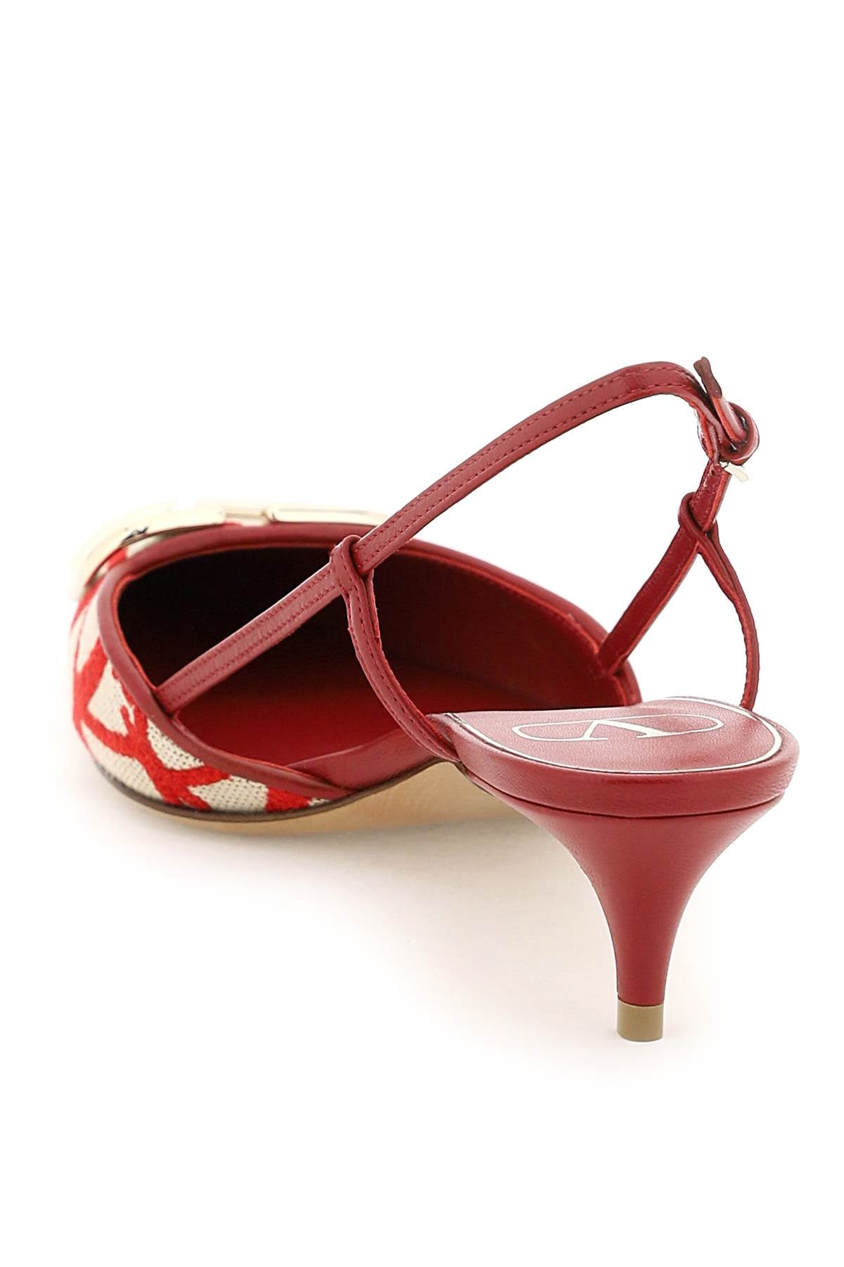 Valentino garavani 'toile iconographer' slingback pumps