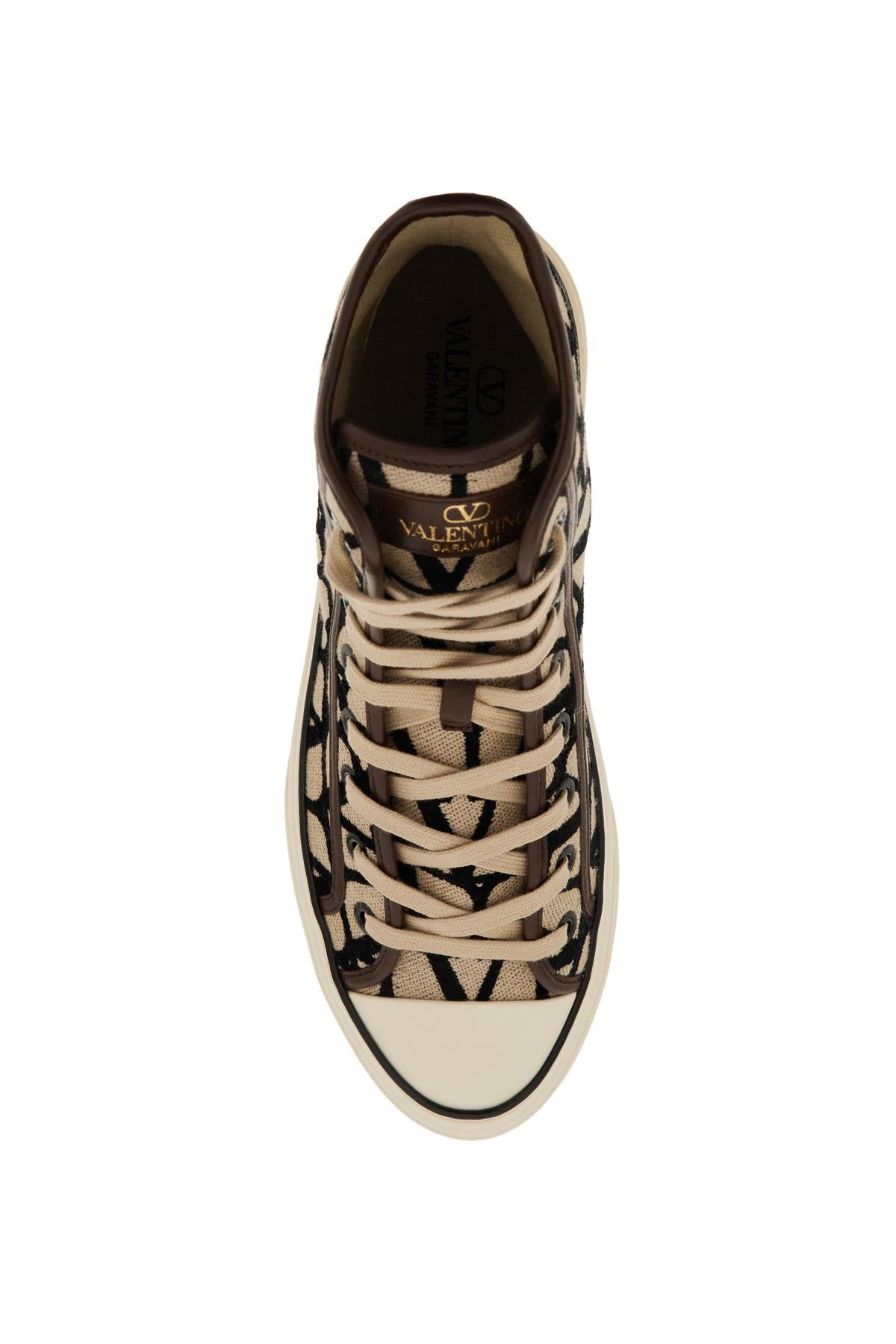 Valentino garavani totaloop toile iconographe high-top sneakers