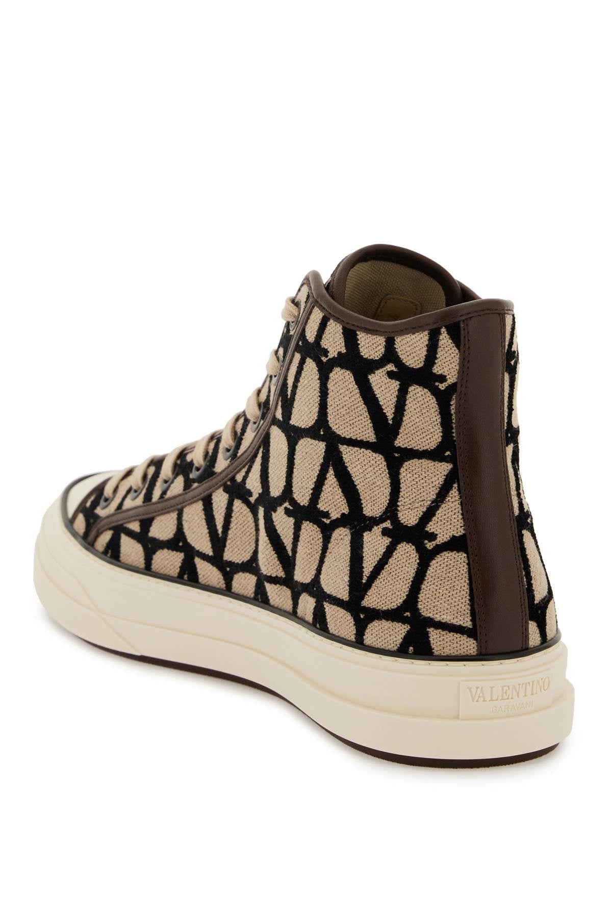 Valentino garavani totaloop toile iconographe high-top sneakers