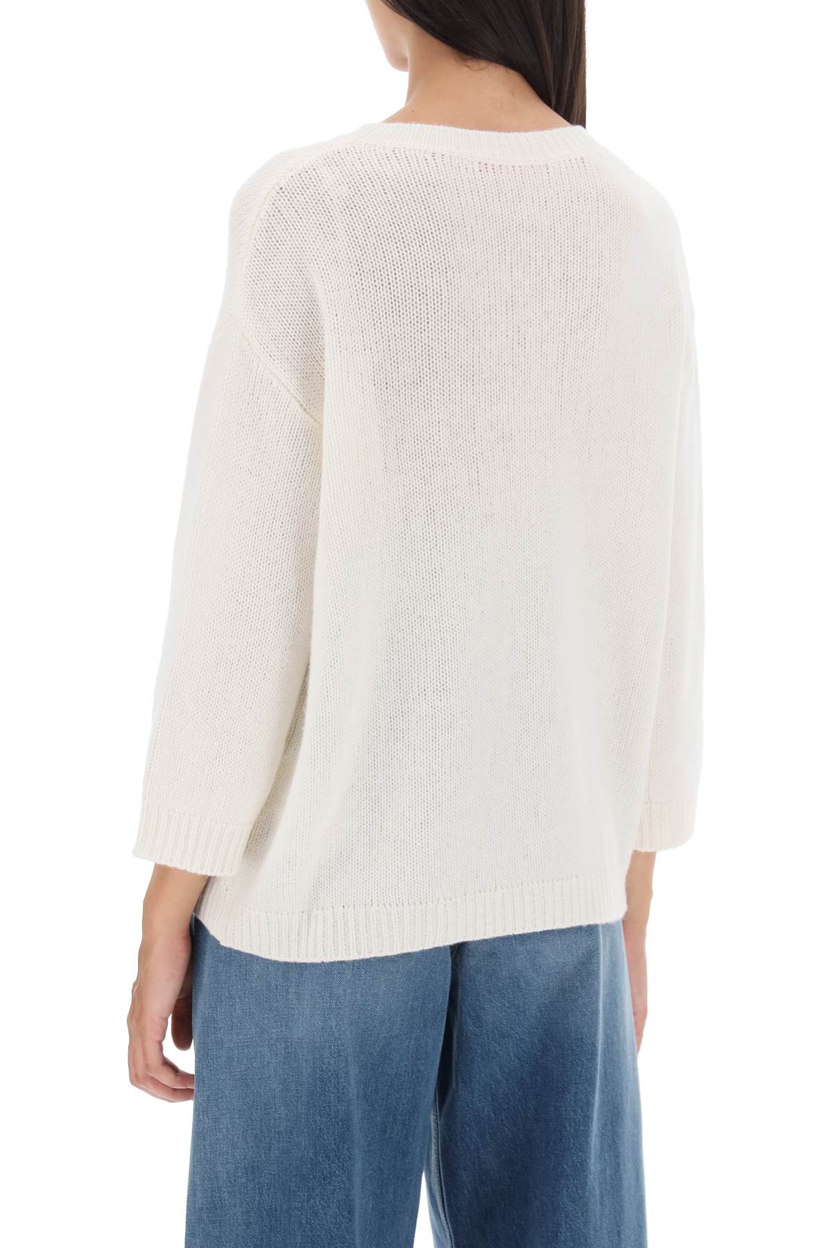 Valentino garavani cashmere sweater with stud cufflink