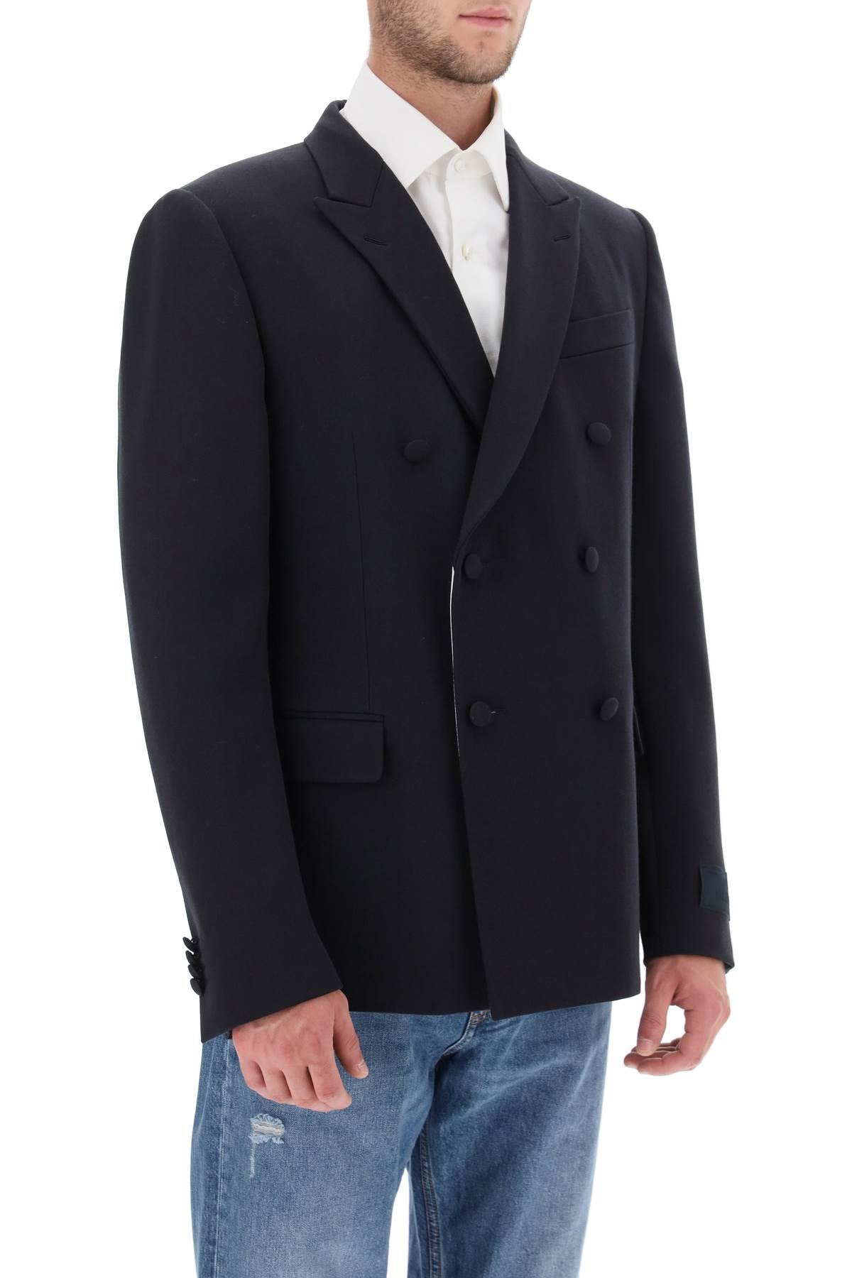 Valentino garavani half-lined double-breasted jacket