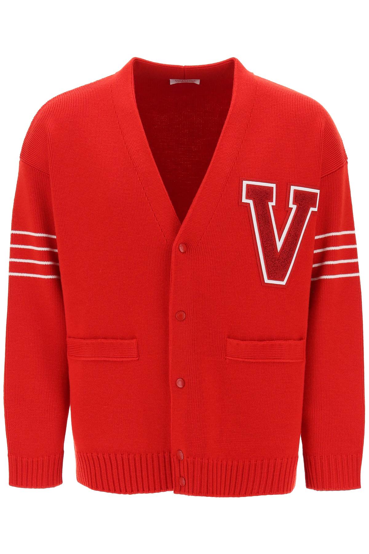 Valentino garavani v patch wool cardigan