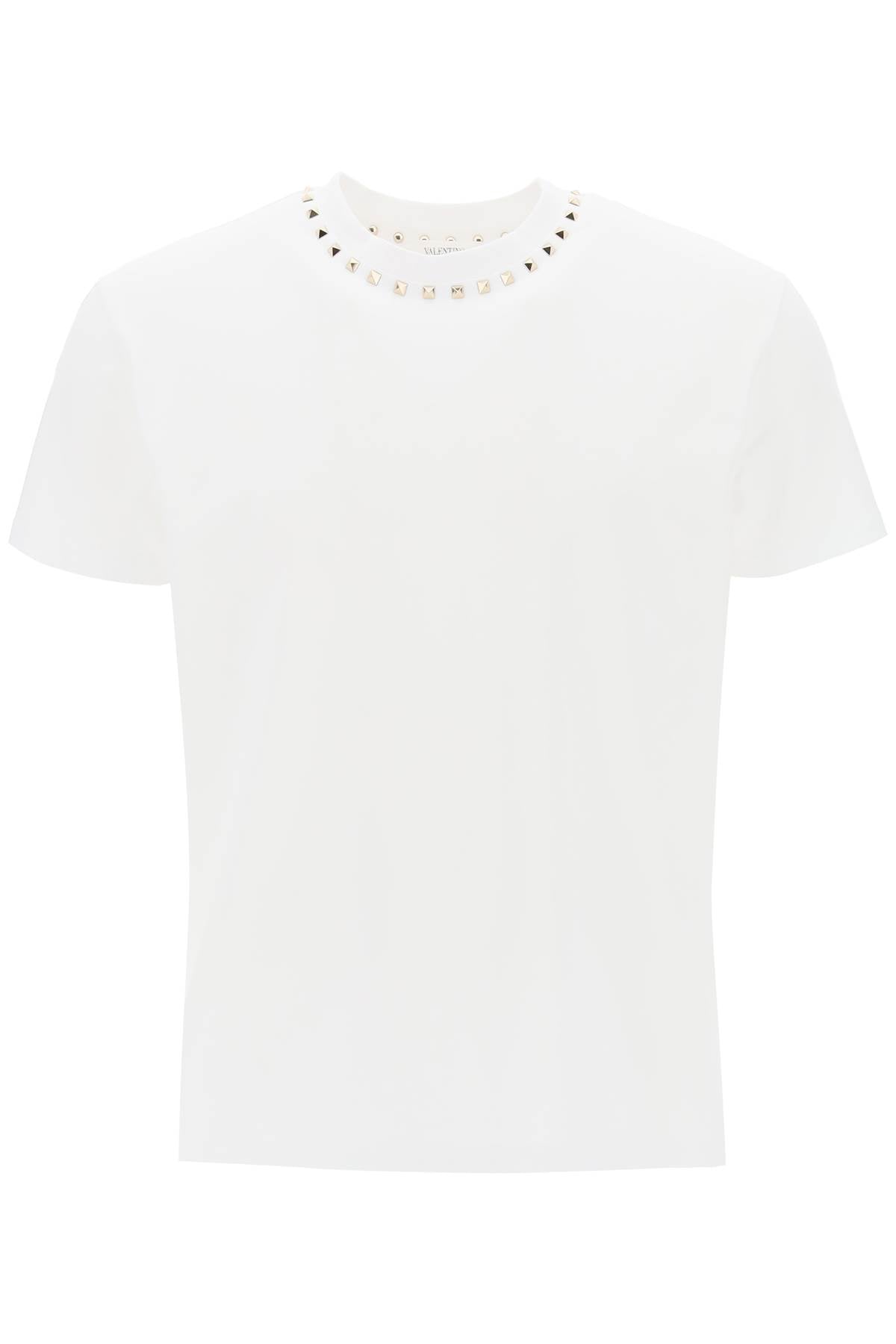 Valentino garavani cotton t-shirt with studs