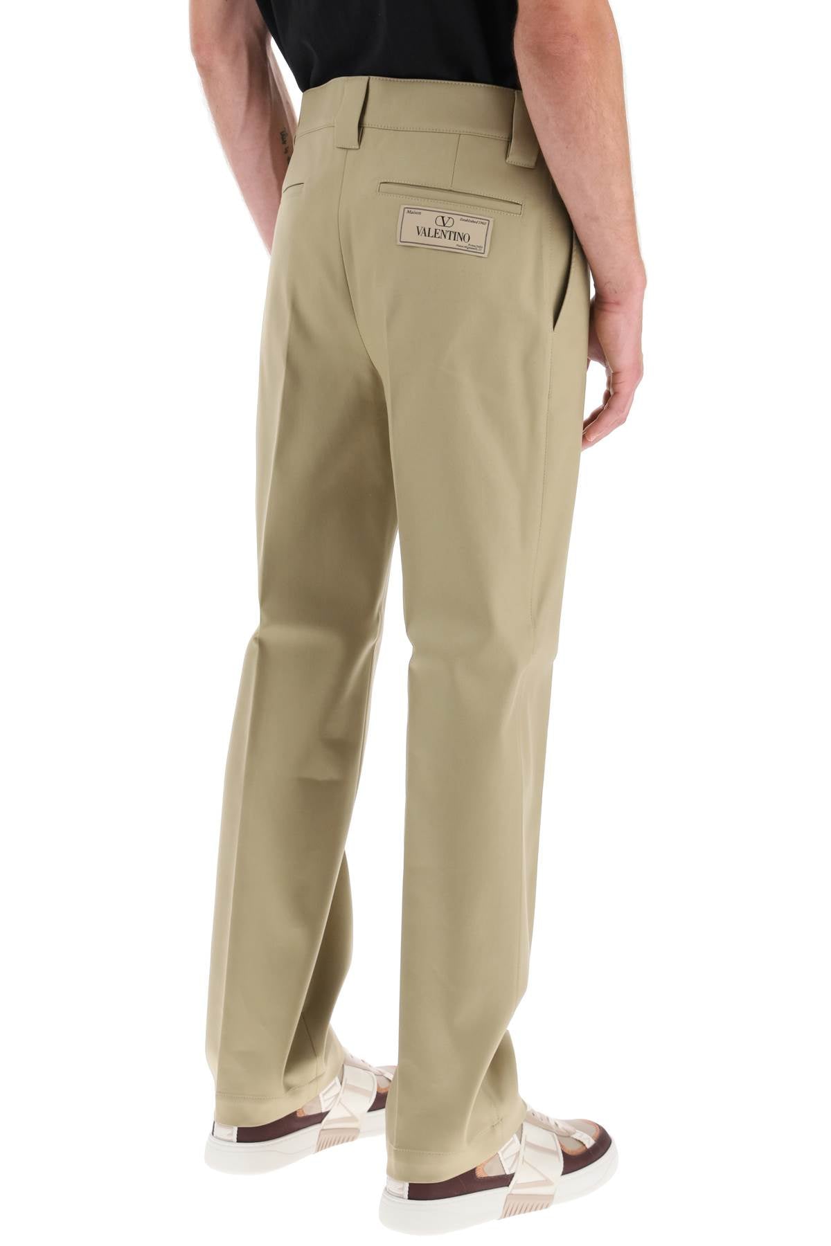 Valentino garavani cotton chino pants