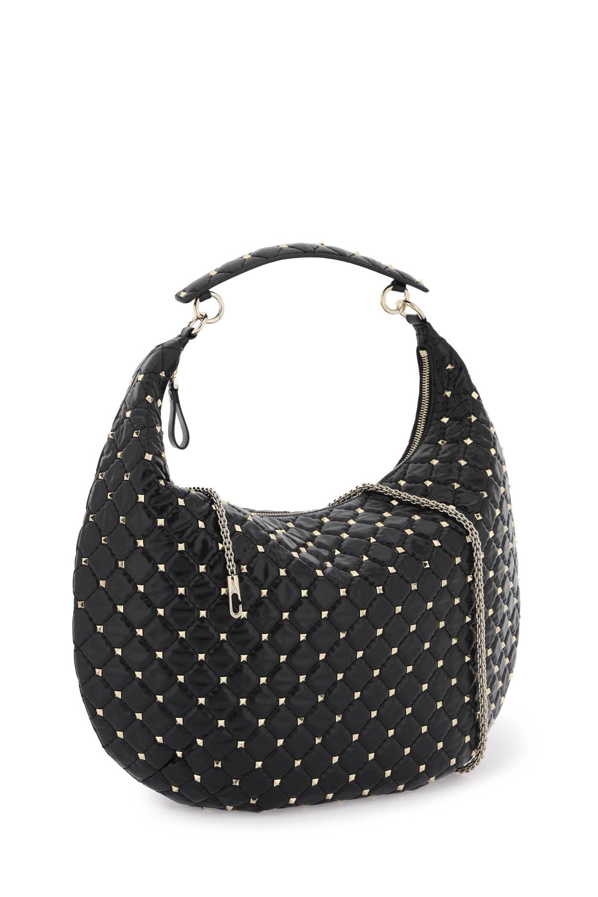 Valentino garavani leather 'rockstud spike' hobo bag