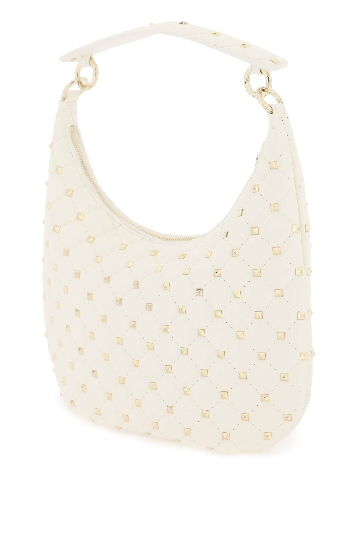 Valentino garavani small leather 'rockstud spike' hobo bag