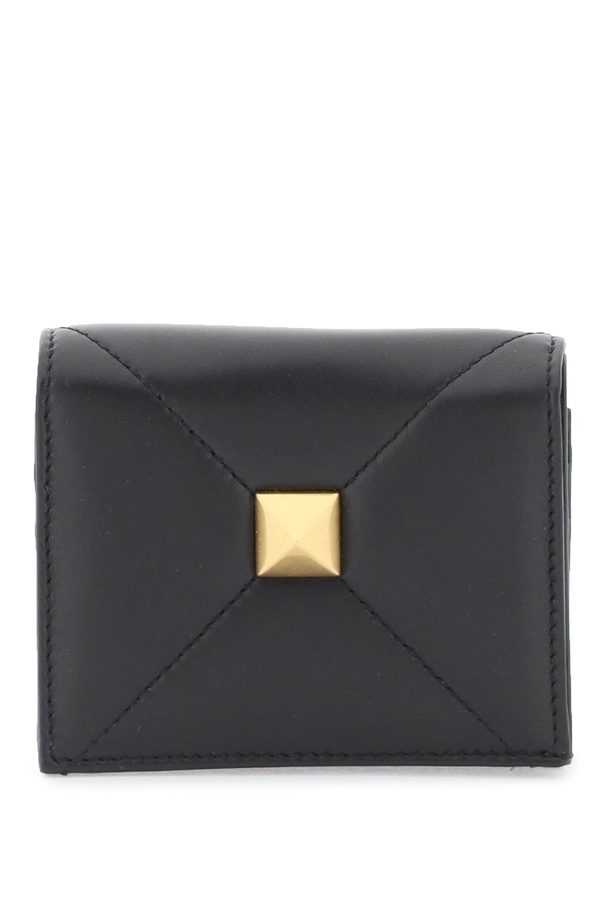 Valentino garavani roman stud small wallet in nappa leather