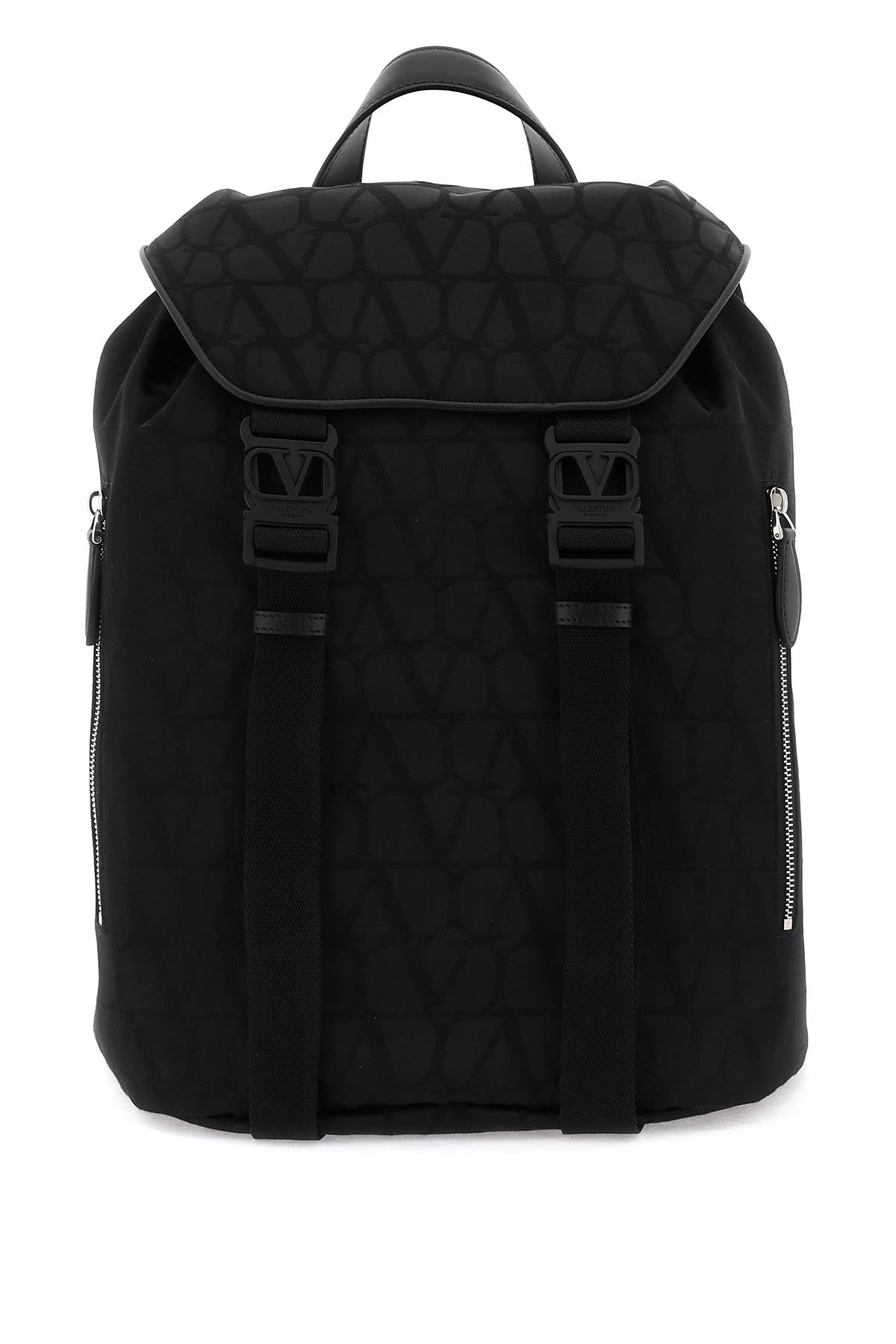 Valentino garavani black iconographe backpack