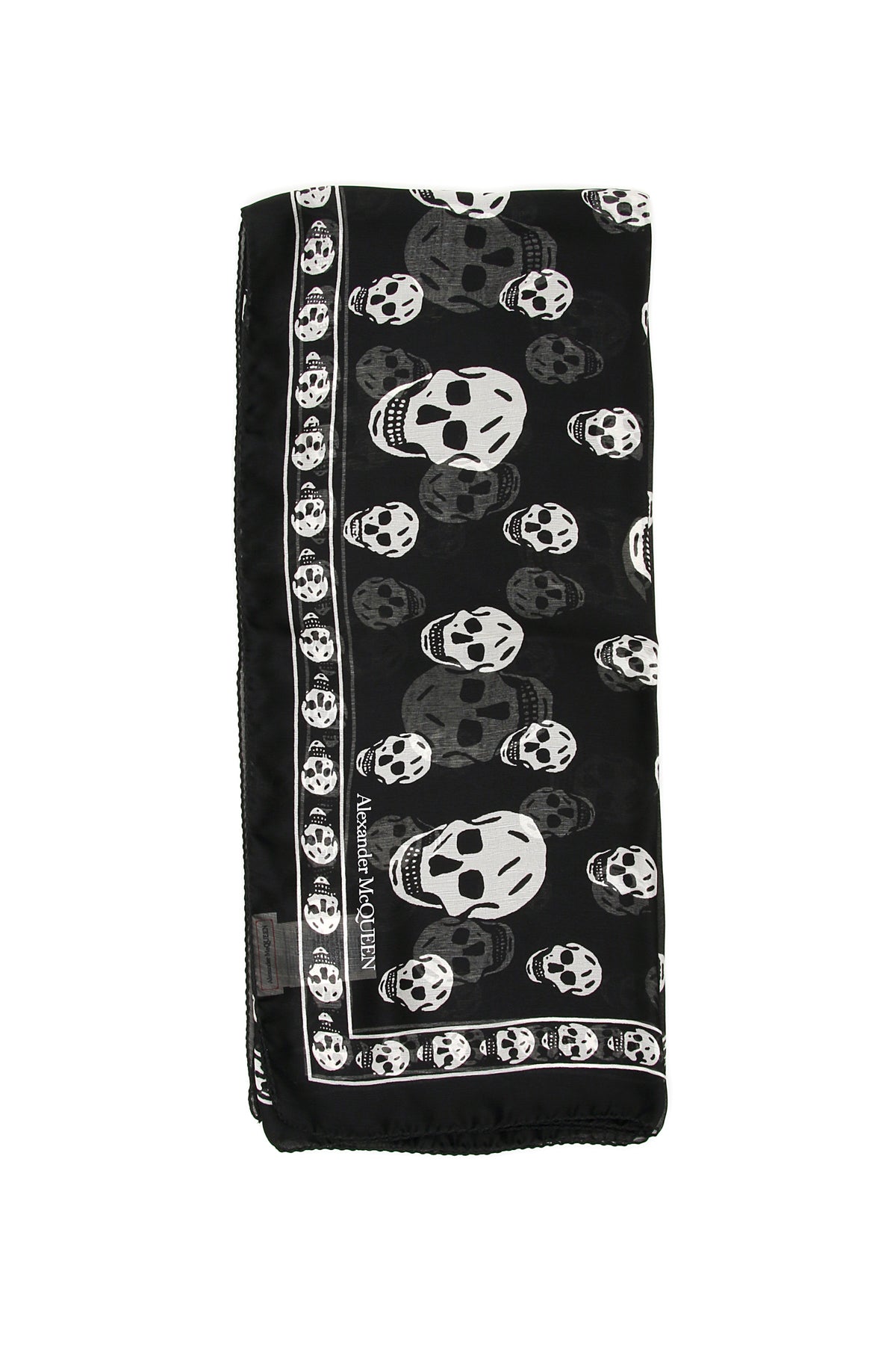 Alexander mcqueen skull silk scarf