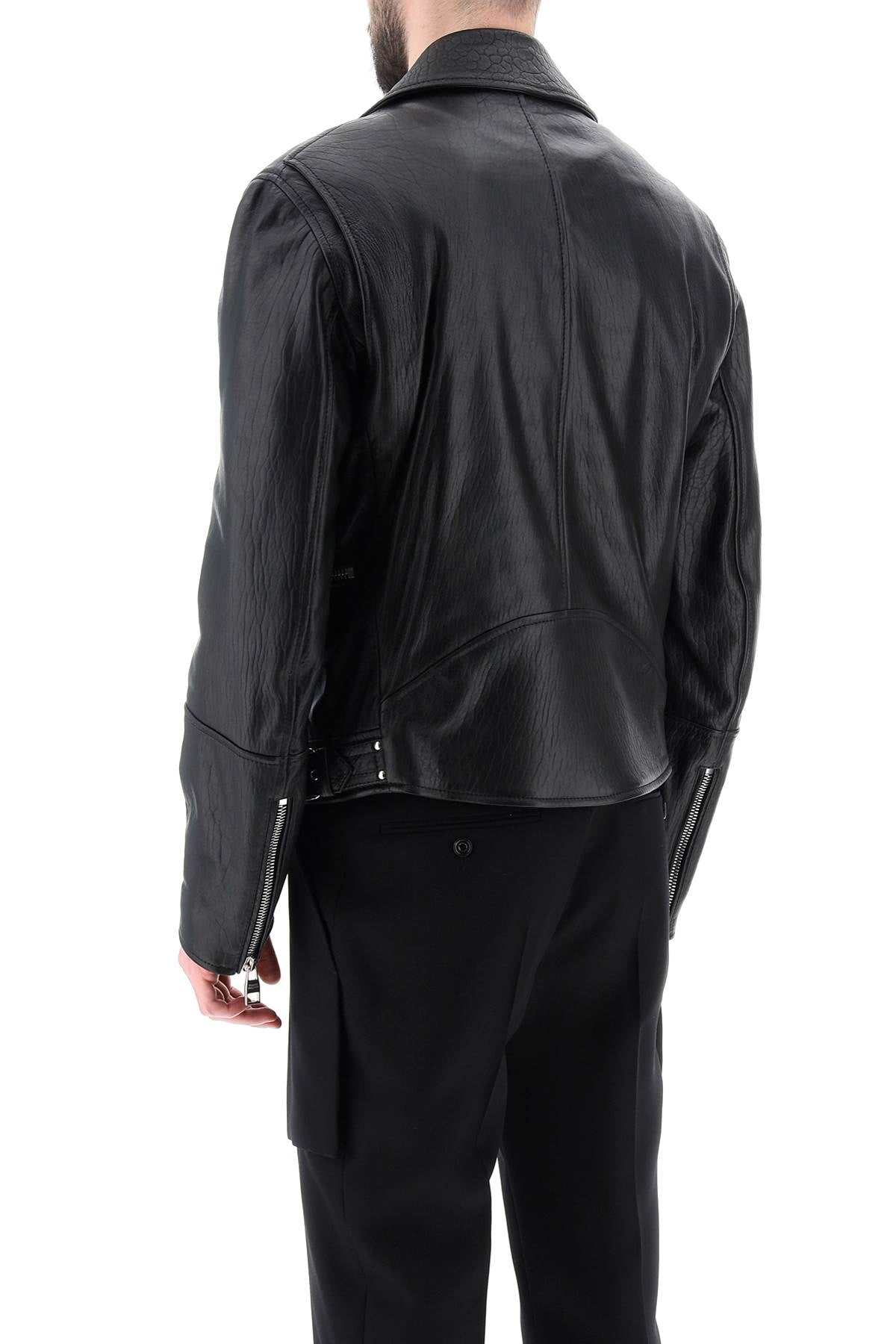 Alexander mcqueen leather biker jacket