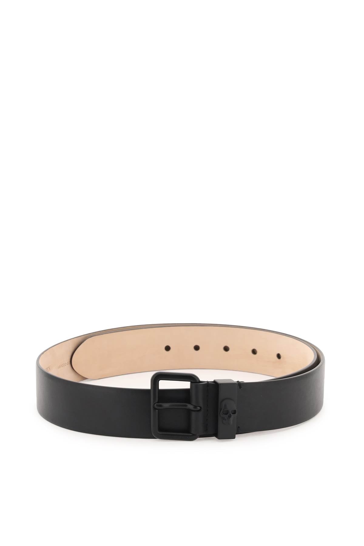 Alexander mcqueen 'skull loop' leather belt