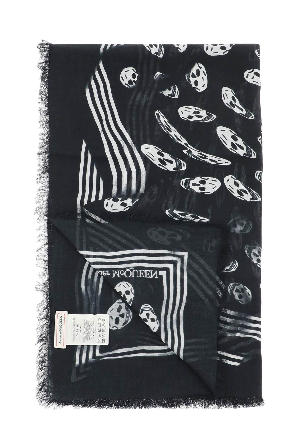 Alexander mcqueen vortex print biker scarf