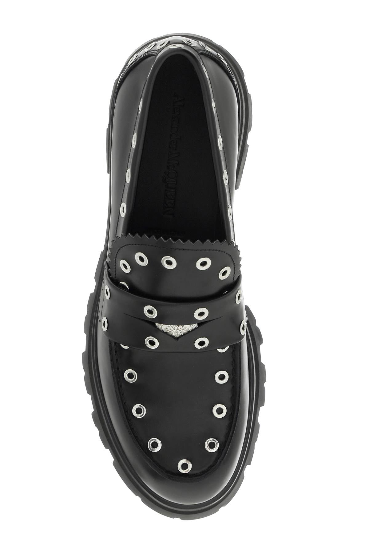 Alexander mcqueen seal logo penny loafers