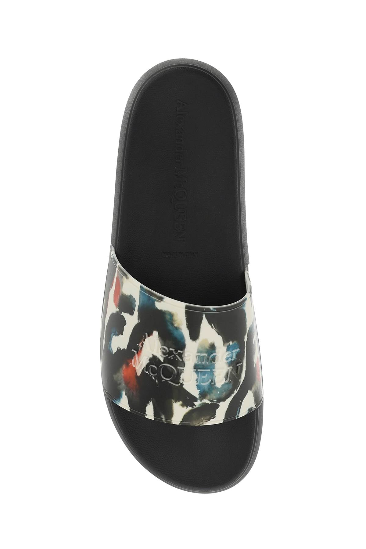 Alexander mcqueen watercolor print rubber slides