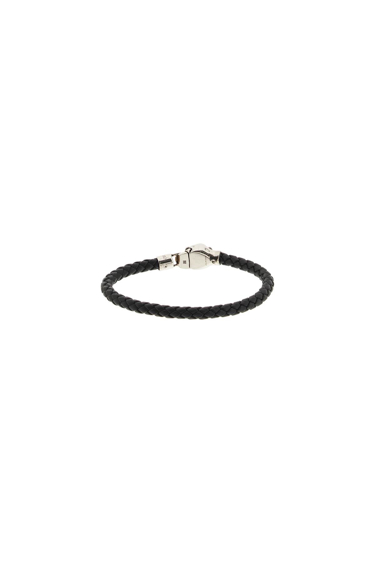 Alexander mcqueen skull braided leather bracelet