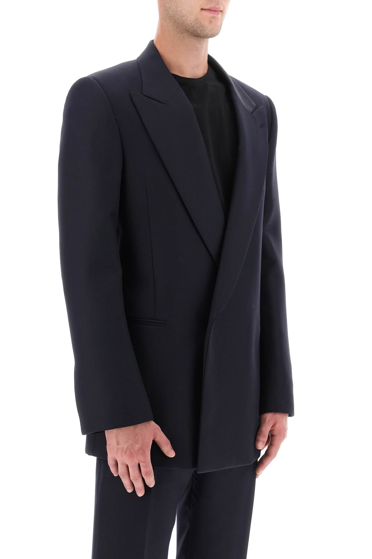 Alexander mcqueen wool and mohair double-breasted blazer