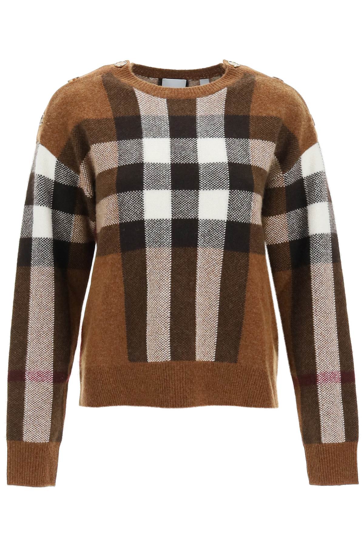 Burberry 'darla' exaggerated check sweater in wool and cashmere