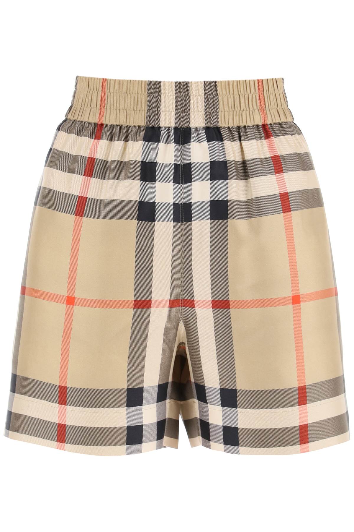 Burberry 'tawney' tartan silk shorts