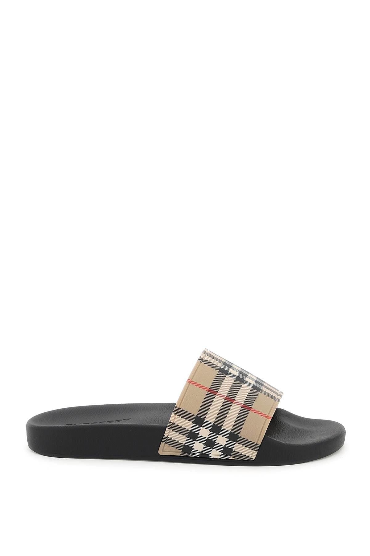 Burberry tartan rubber slides